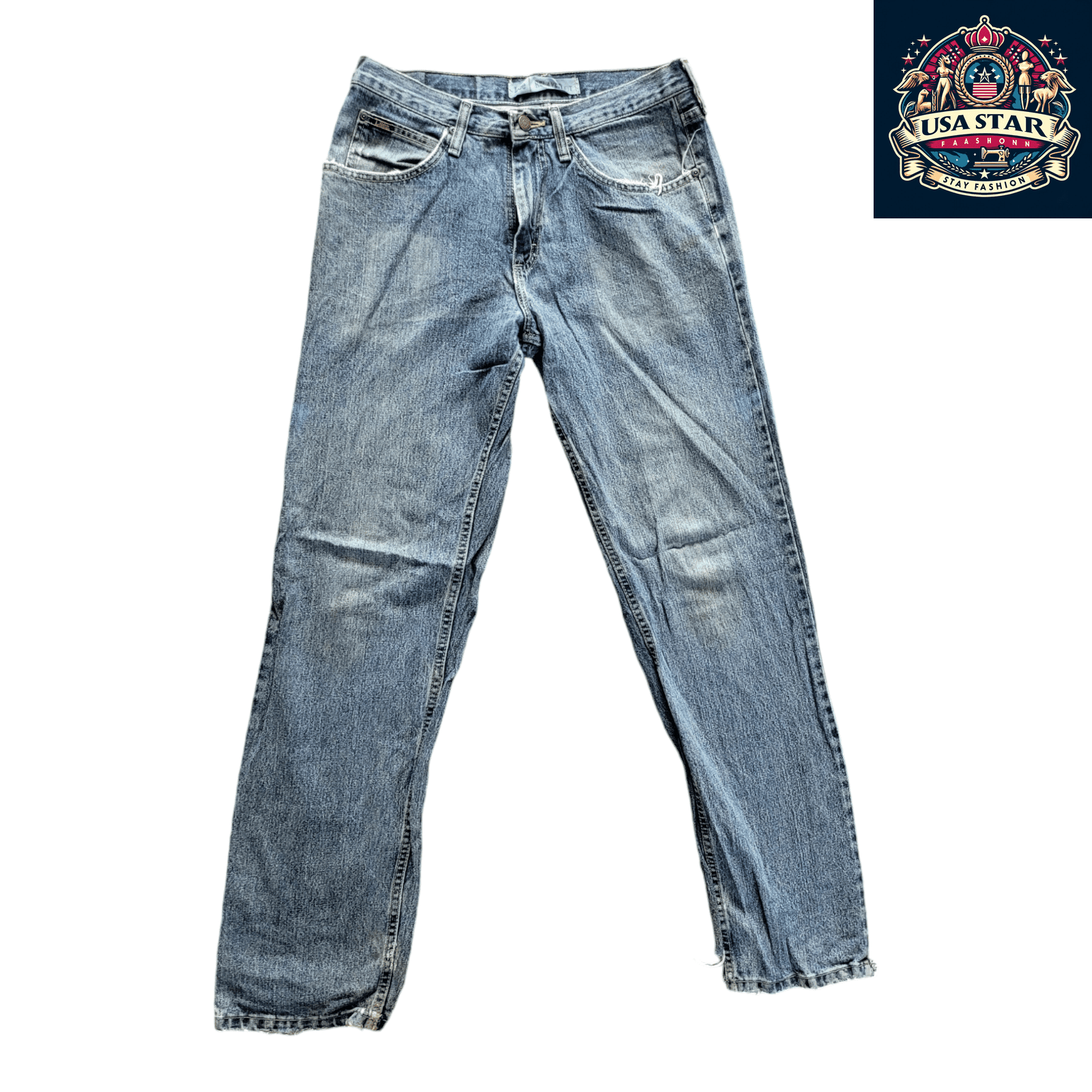 Men's Lee Jeans W30 L32, Medium Wash, Grade B Quality, Classic Fit for Everyday Style - USASTARFASHION
