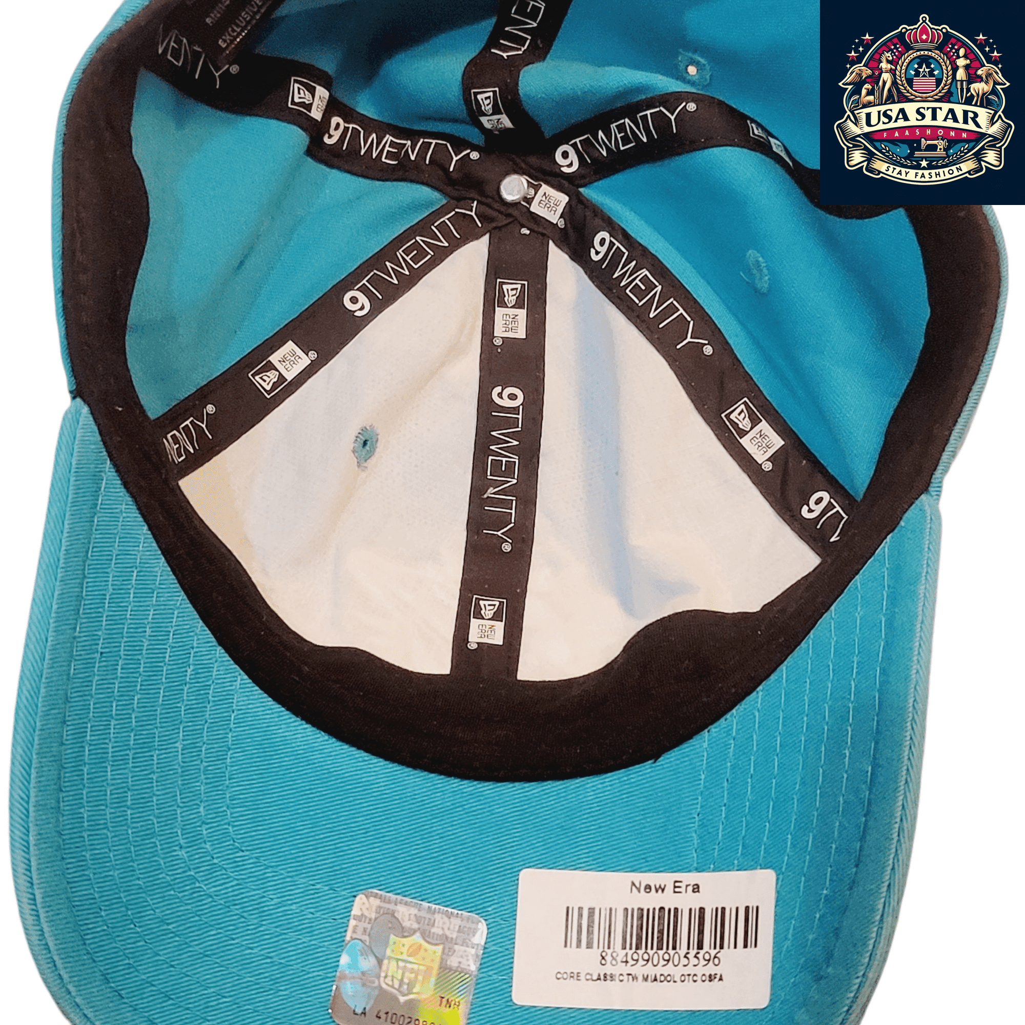 Miami Dolphins Cap – New Era 9Twenty Teal Adjustable Hat with Embroidered Logos, NFL Licensed - USASTARFASHION