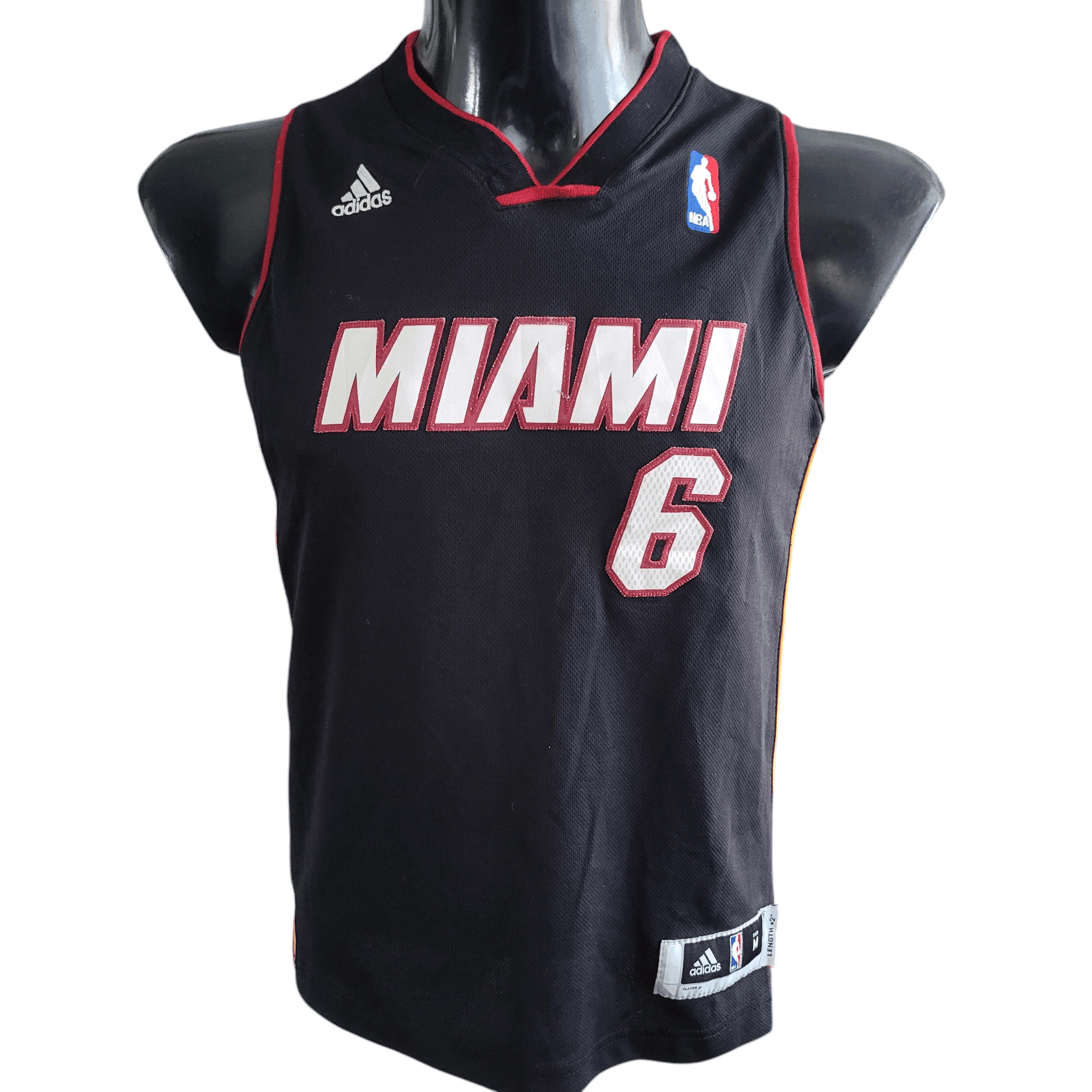 Miami Heat LeBron James 6 Jersey - Youth Medium - Adidas NBA Team Apparel - USASTARFASHION