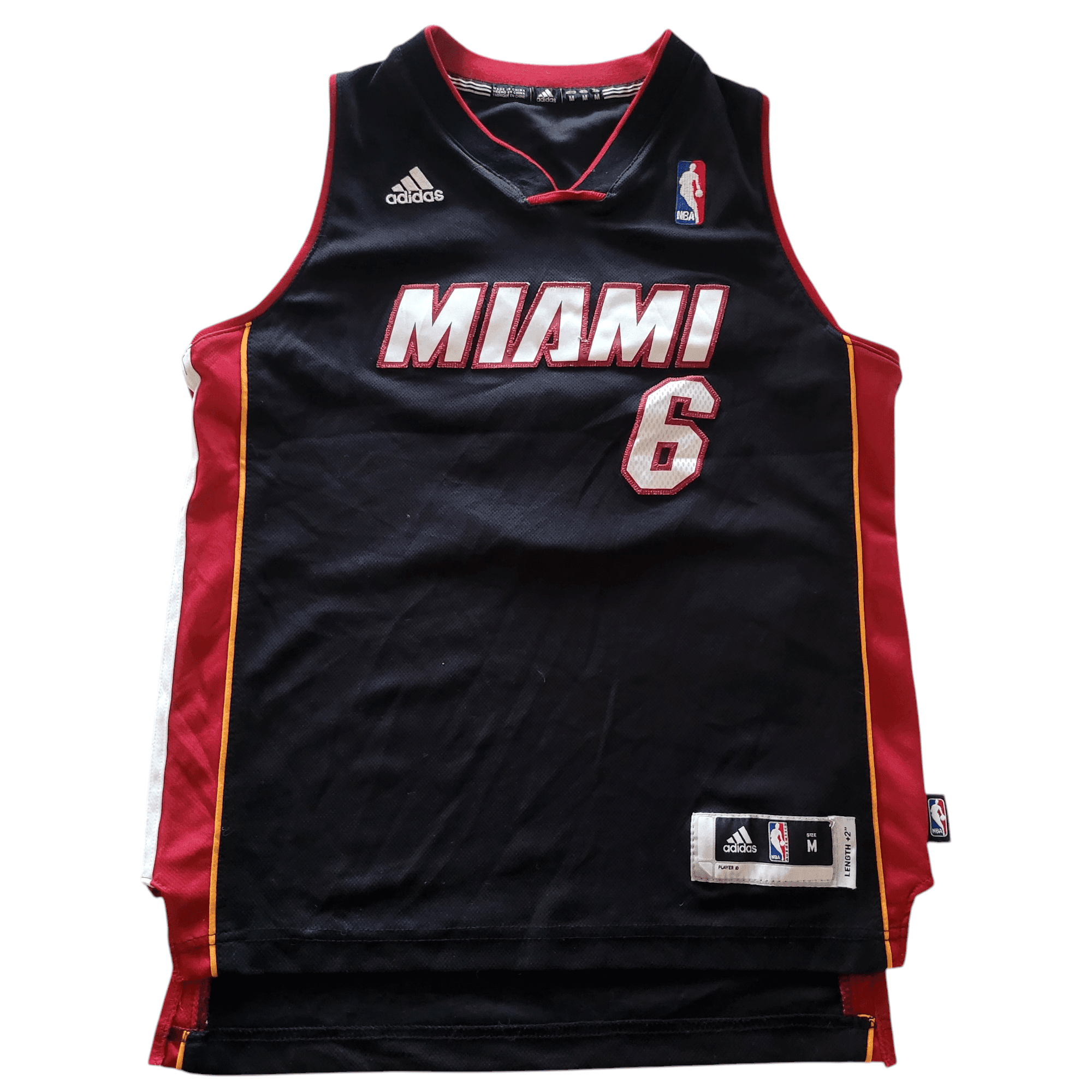 Miami Heat LeBron James 6 Jersey - Youth Medium - Adidas NBA Team Apparel - USASTARFASHION