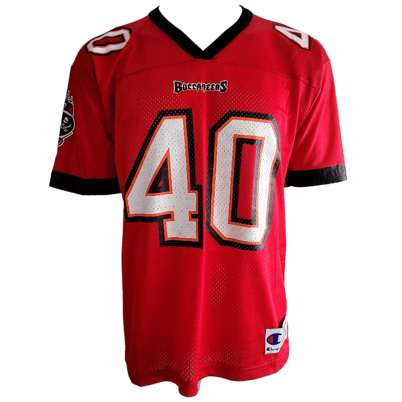 Mike Alstott Jersey 40 Champion Tampa Bay Buccaneers Small Authentic NFL Like New Condition - USASTARFASHION