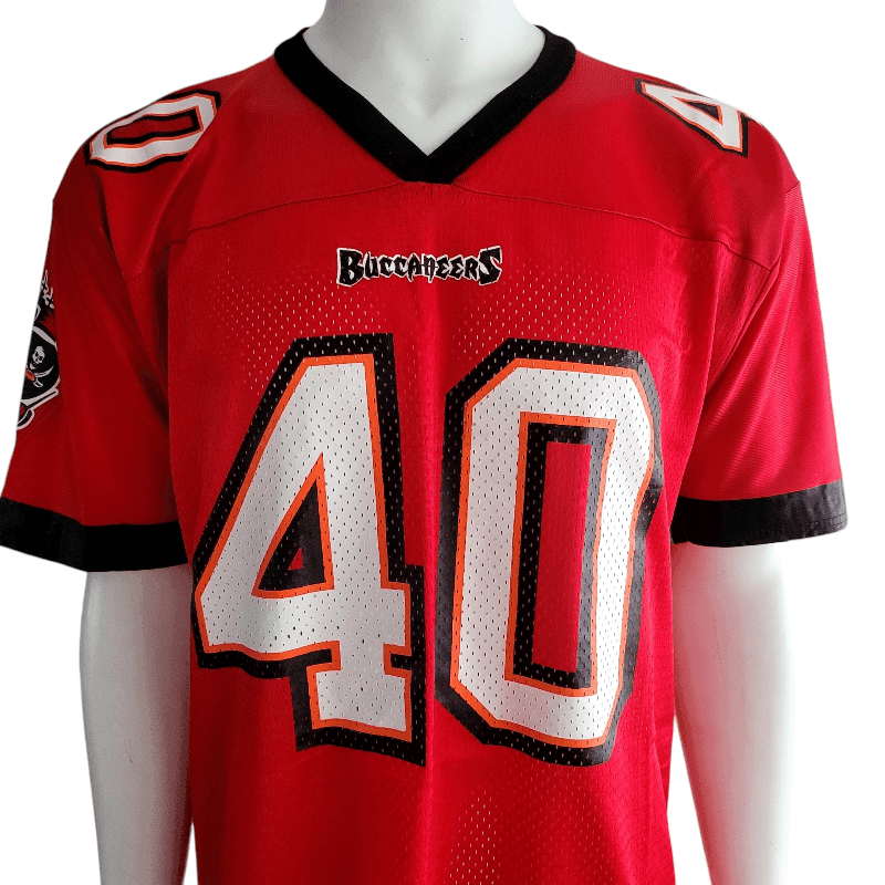 Mike Alstott Jersey 40 Champion Tampa Bay Buccaneers Small Authentic NFL Like New Condition - USASTARFASHION
