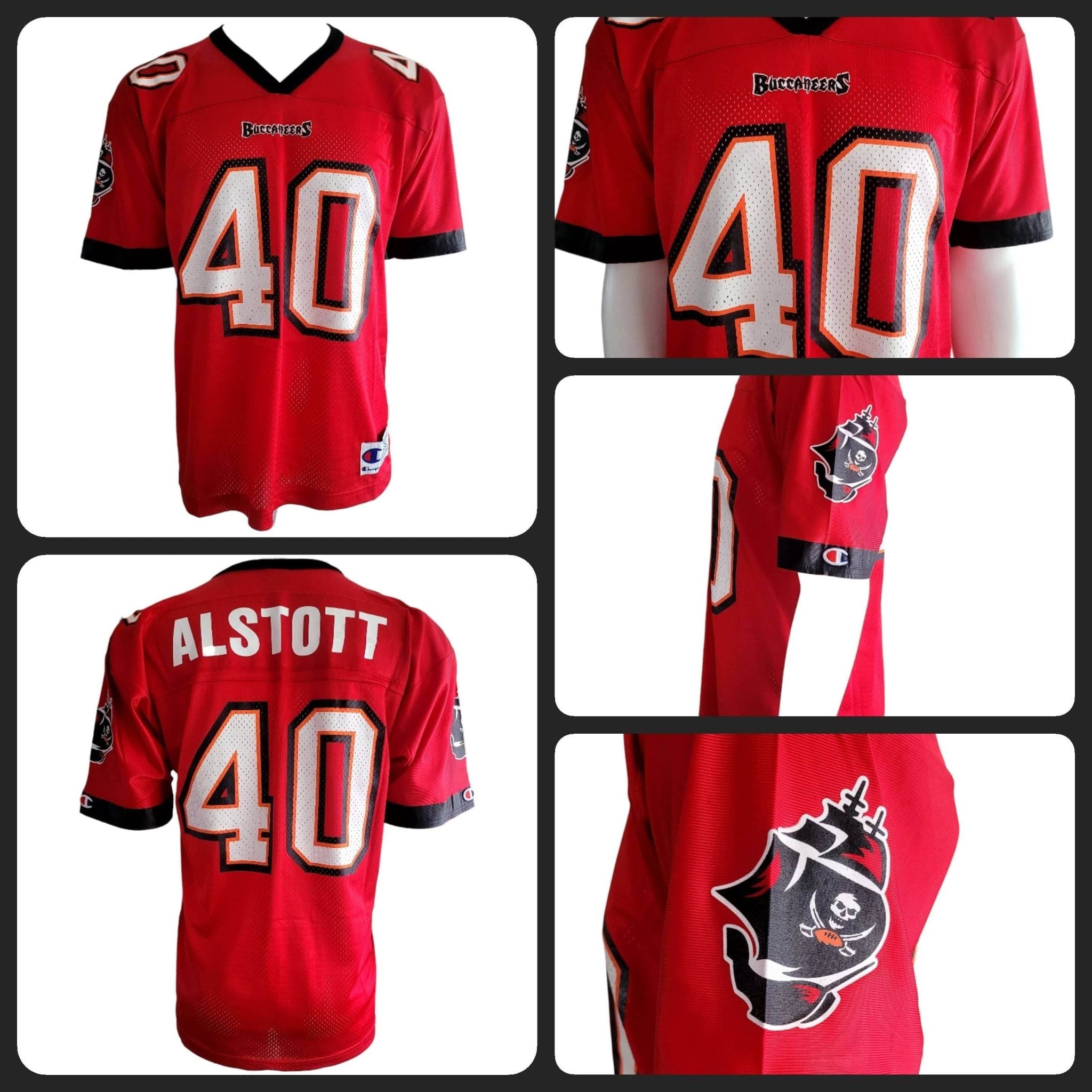 Mike Alstott Jersey 40 Champion Tampa Bay Buccaneers Small Authentic NFL Like New Condition - USASTARFASHION