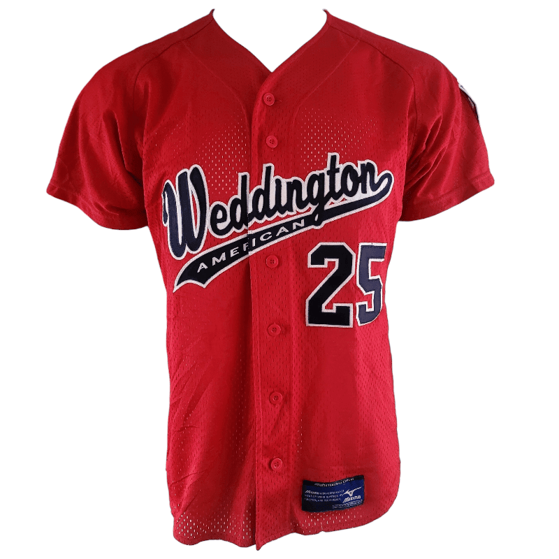 Mizuno Weddington American Baseball Jersey 25 Anderson Size S Red Grade A Lightweight Mesh - USASTARFASHION
