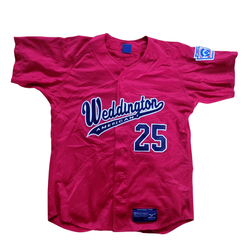 Mizuno Weddington American Baseball Jersey 25 Anderson Size S Red Grade A Lightweight Mesh - USASTARFASHION