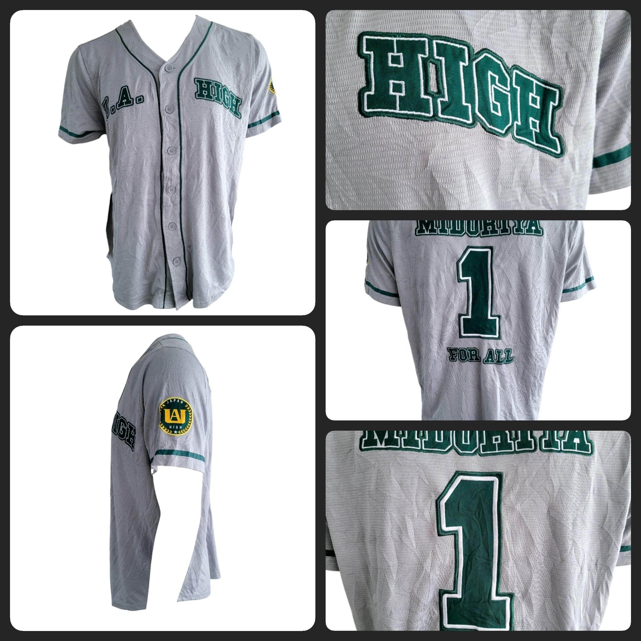 My Hero Academia UA High Jersey Shirt XL - Anime Baseball Jersey, Grade A Condition, 100% Polyester - USASTARFASHION