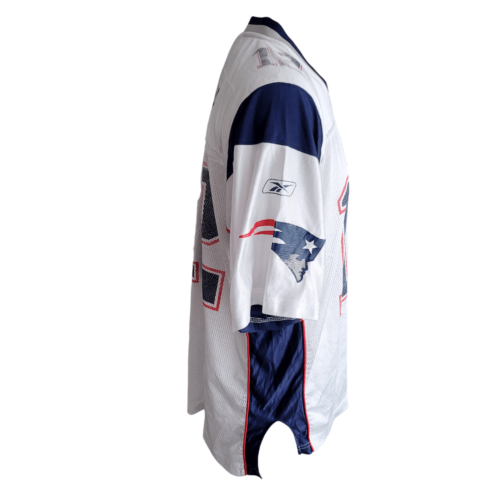 New England Patriots Tom Brady Jersey Reebok Large White NFL Team Logo - USASTARFASHION