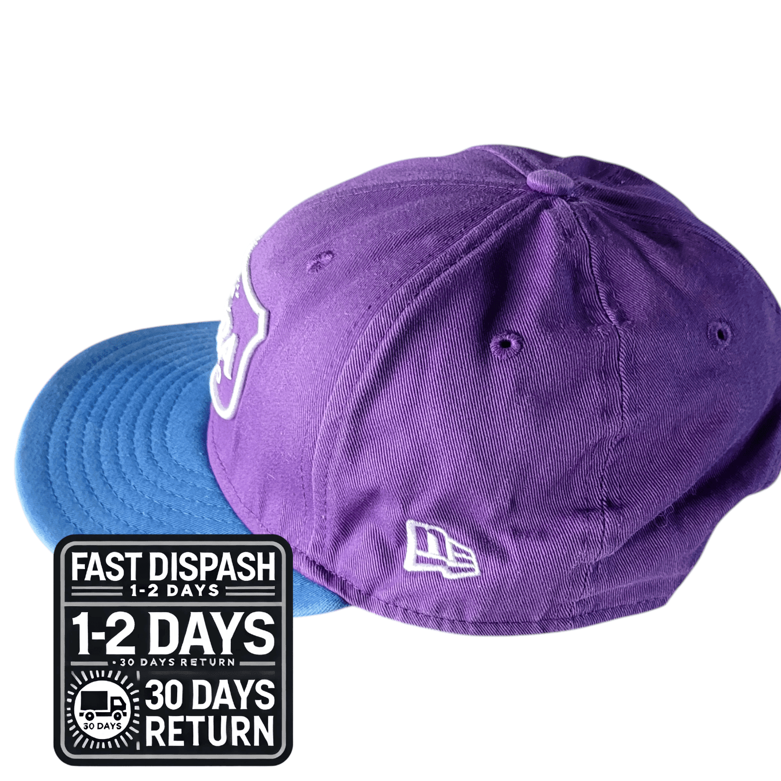 New Era 9FIFTY Cap - Purple & Blue Snapback - Size S/M - 100% Cotton - Fly Your Own Flag - USASTARFASHION