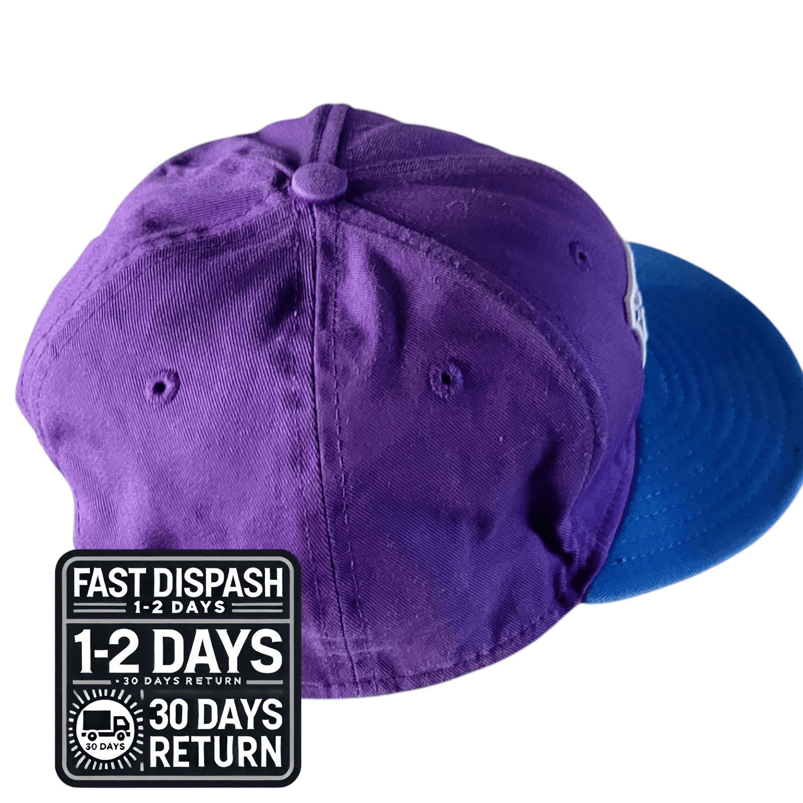 New Era 9FIFTY Cap - Purple & Blue Snapback - Size S/M - 100% Cotton - Fly Your Own Flag - USASTARFASHION