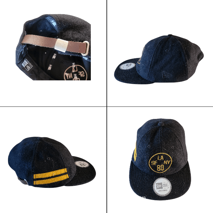 New Era LA SF NY 80 Black Adjustable Strapback Cap for Comfortable Everyday Wear - USASTARFASHION