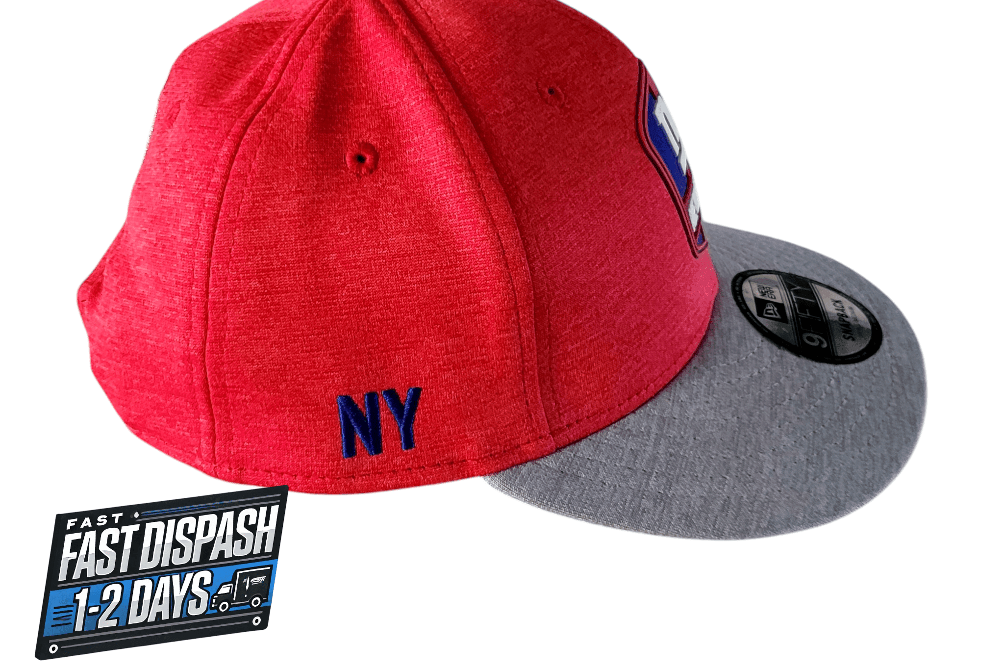 New Era NFL Giants Snapback Cap - Red & Gray Adjustable Size S/M - Officially Licensed 9FIFTY - USASTARFASHION