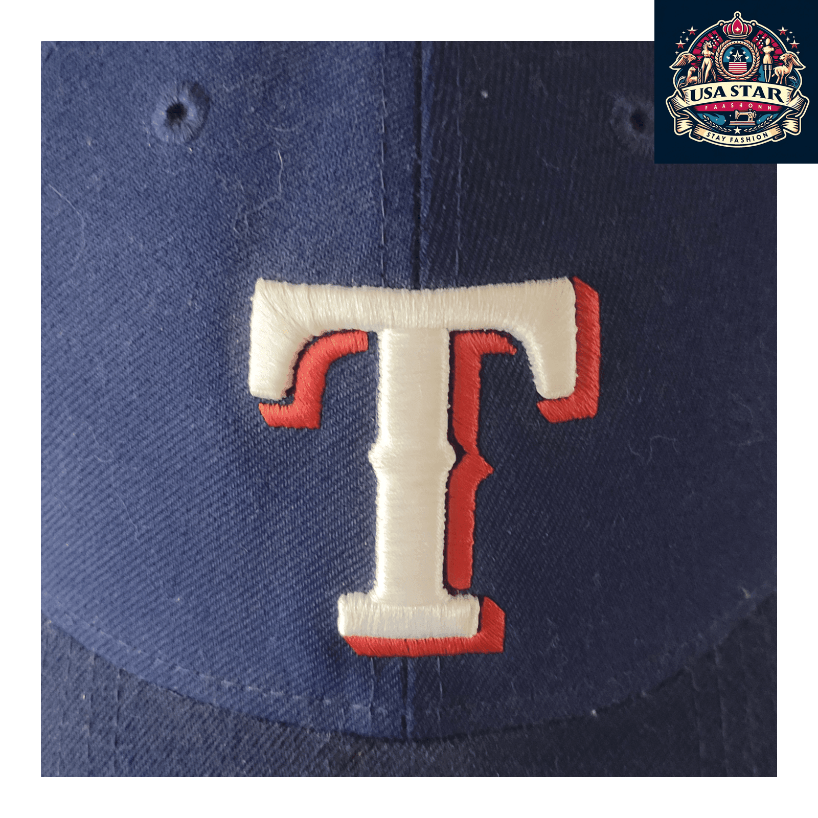 New Era Texas Rangers Cap 9FORTY Adjustable Hat - Comfortable Fit, Embroidered Logo, Blue, White, and Red - USASTARFASHION