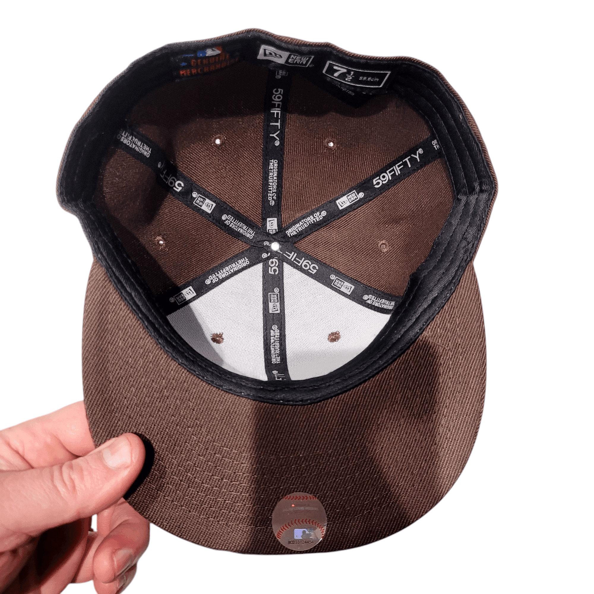 New York Yankees Hat - New Era 59Fifty Brown Wool - Blend Cap - Size 7 1/2 (59.6 cm) - USASTARFASHION