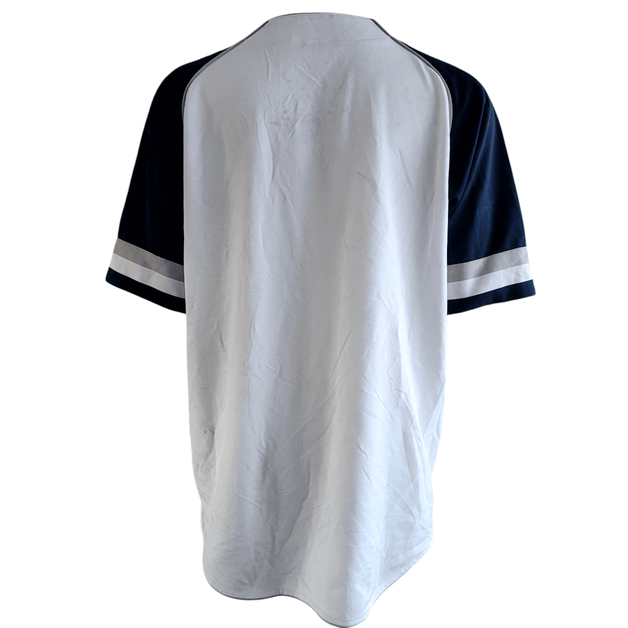 New York Yankees Jersey 2XL – White Body, Navy Sleeves, Embroidered Logo, Stitched Design - USASTARFASHION