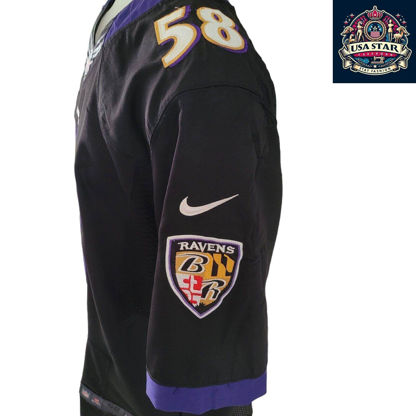 Nike Baltimore Ravens Jersey Elvis Dumervil #58 Men's XXL, Durable Material, Authentic Colors - USASTARFASHION