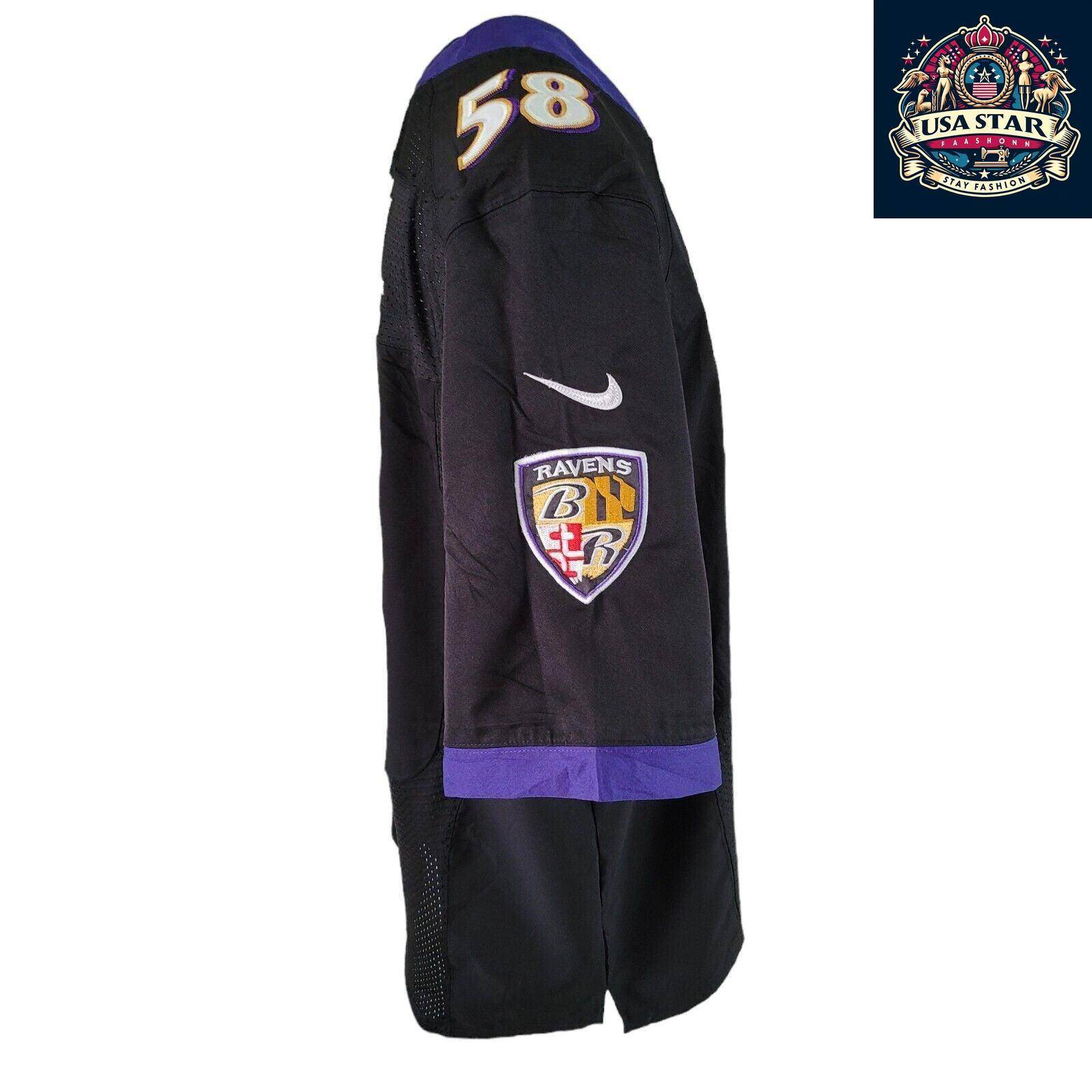 Nike Baltimore Ravens Jersey Elvis Dumervil #58 Men's XXL, Durable Material, Authentic Colors - USASTARFASHION
