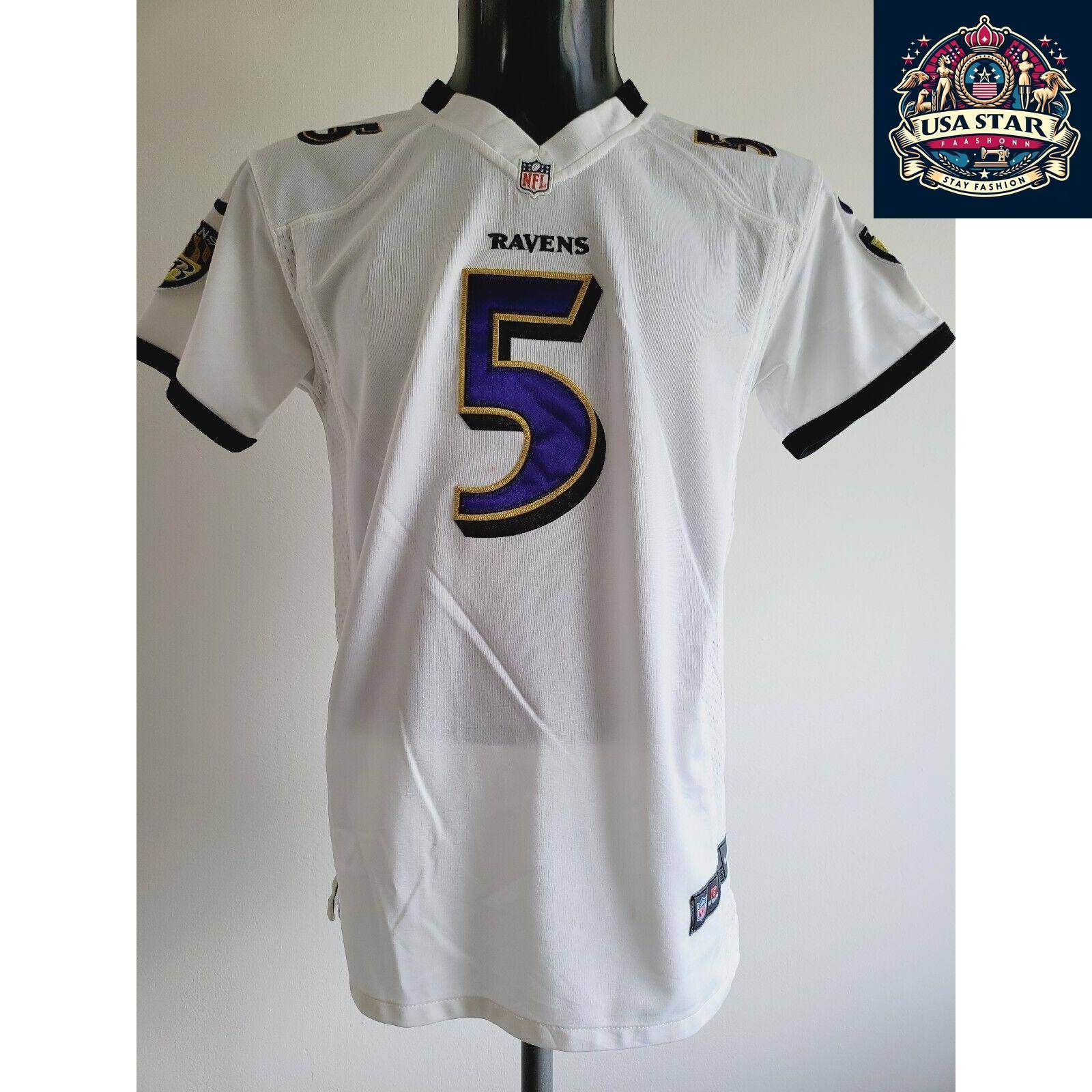 Nike Baltimore Ravens Jersey Youth XL Joe Flacco #5 - Lightweight, Breathable, Grade A Condition - USASTARFASHION