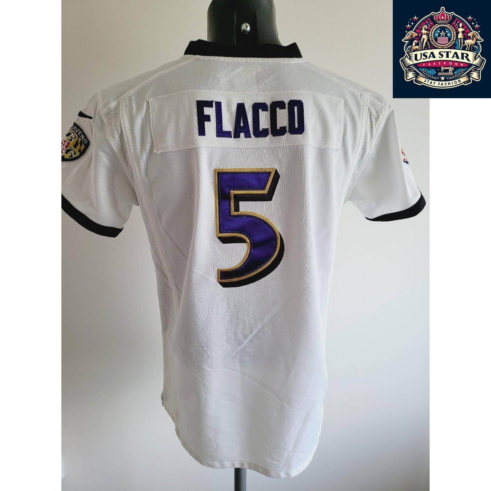 Nike Baltimore Ravens Jersey Youth XL Joe Flacco #5 - Lightweight, Breathable, Grade A Condition - USASTARFASHION