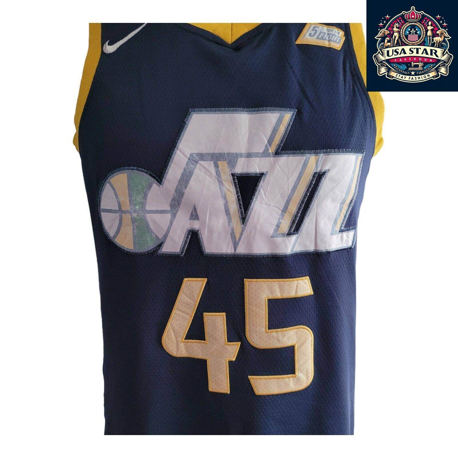 Nike Utah Jazz Jersey Donovan Mitchell 45 Men's Medium Blue Swingman - NBA Authentic Style - USASTARFASHION