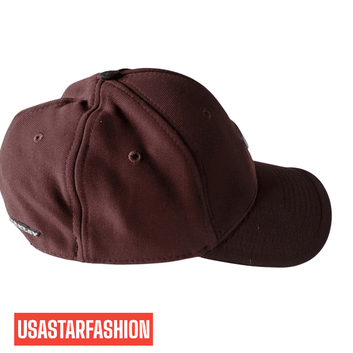 Oakley Flex - Fit Cap S/M - Brown Stretch - Fit Hat with Metal Logo, Comfortable Design - USASTARFASHION