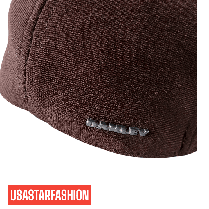 Oakley Flex - Fit Cap S/M - Brown Stretch - Fit Hat with Metal Logo, Comfortable Design - USASTARFASHION