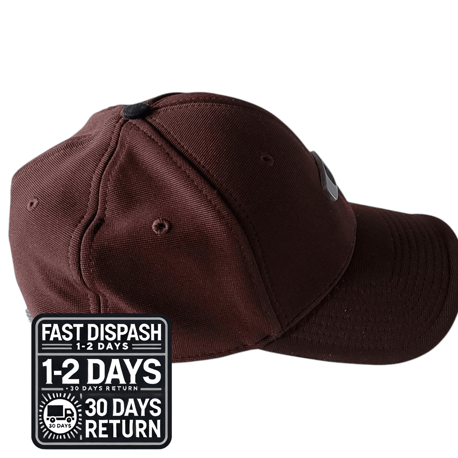 Oakley Flex Fit Cap - Size S/M - Brown - 96% Polyester, 4% Spandex, Classic Comfort Hat - USASTARFASHION
