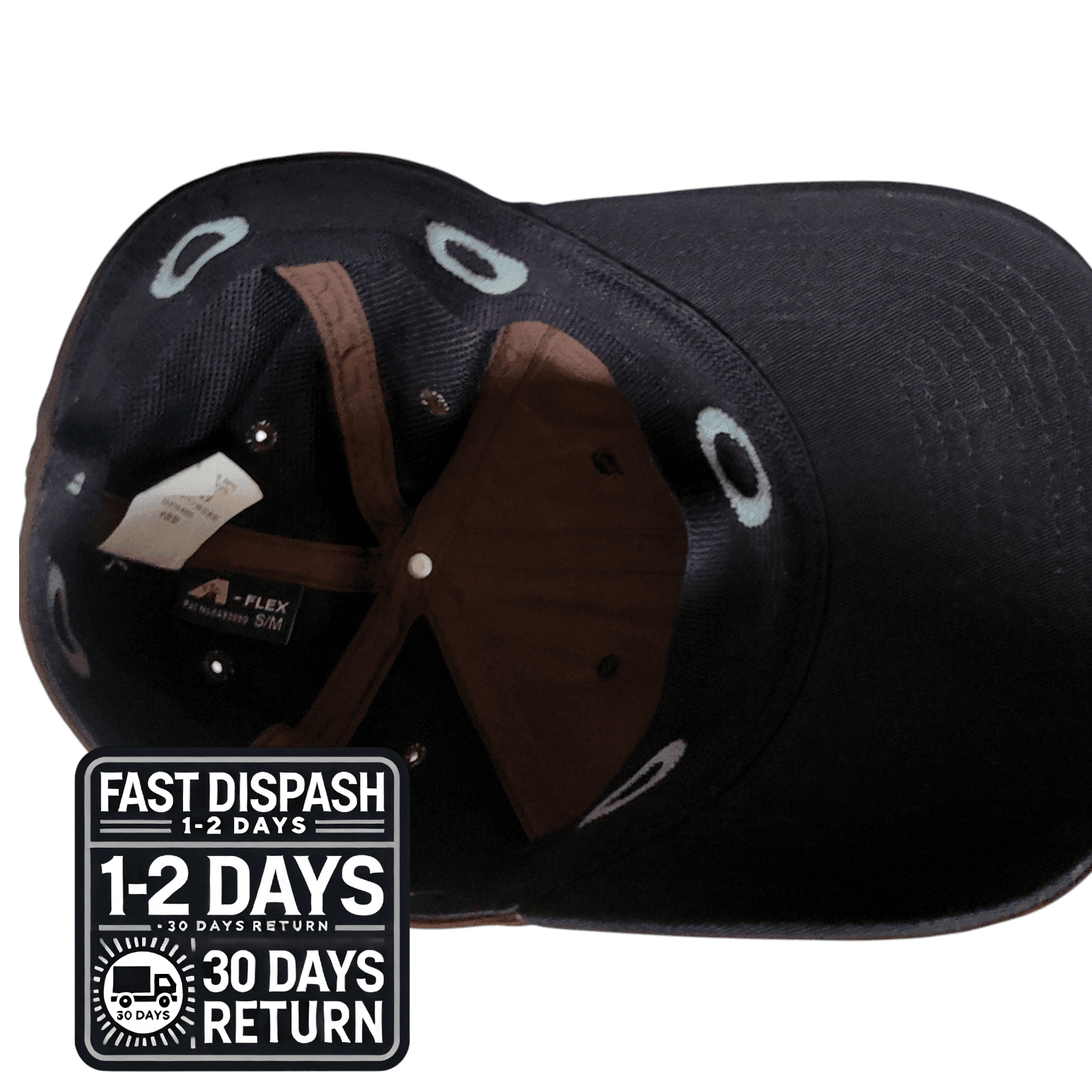 Oakley Flex Fit Cap - Size S/M - Brown - 96% Polyester, 4% Spandex, Classic Comfort Hat - USASTARFASHION