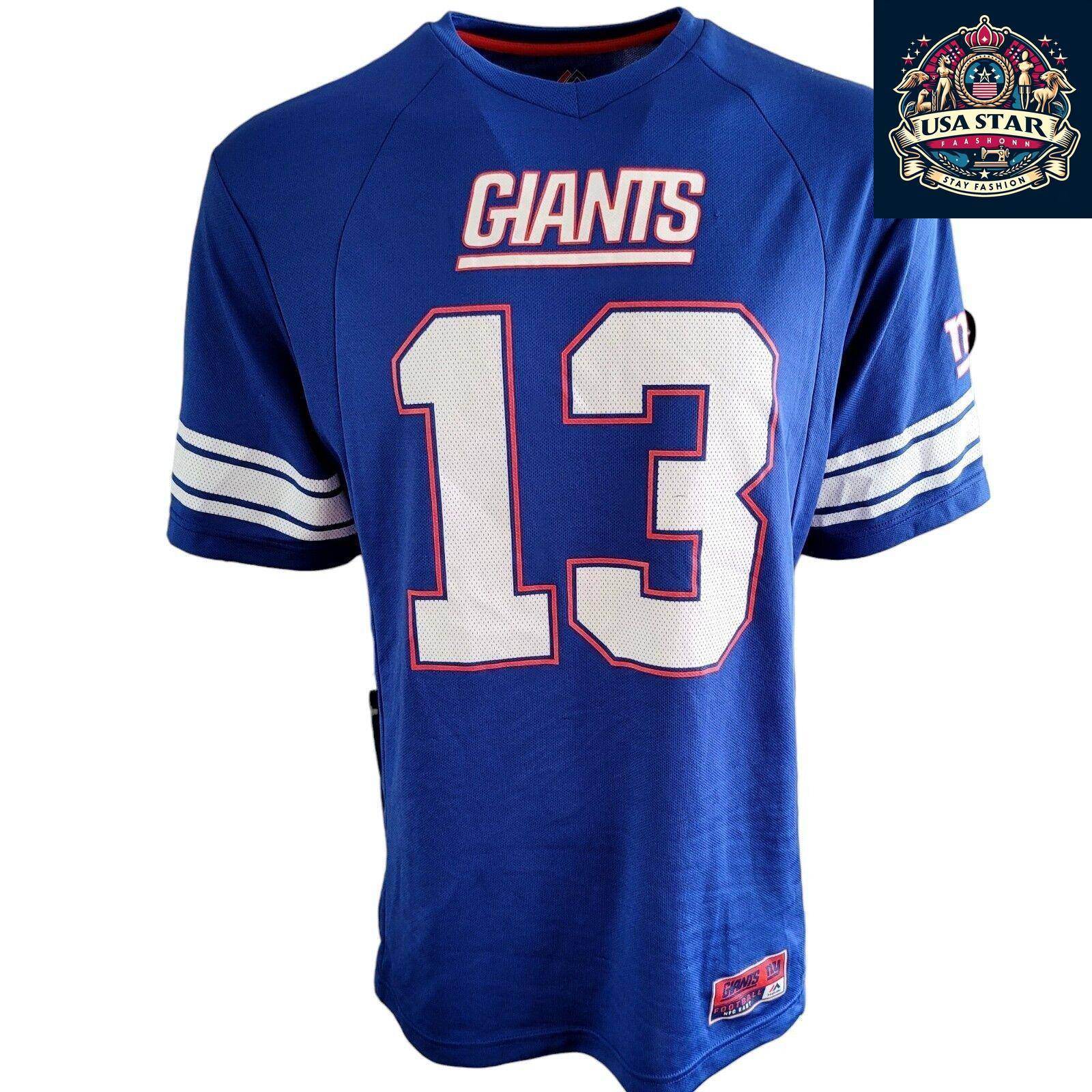 Odell Beckham Jr 13 New York Giants Jersey - Authentic Majestic XL Size, NFL Merchandise - USASTARFASHION