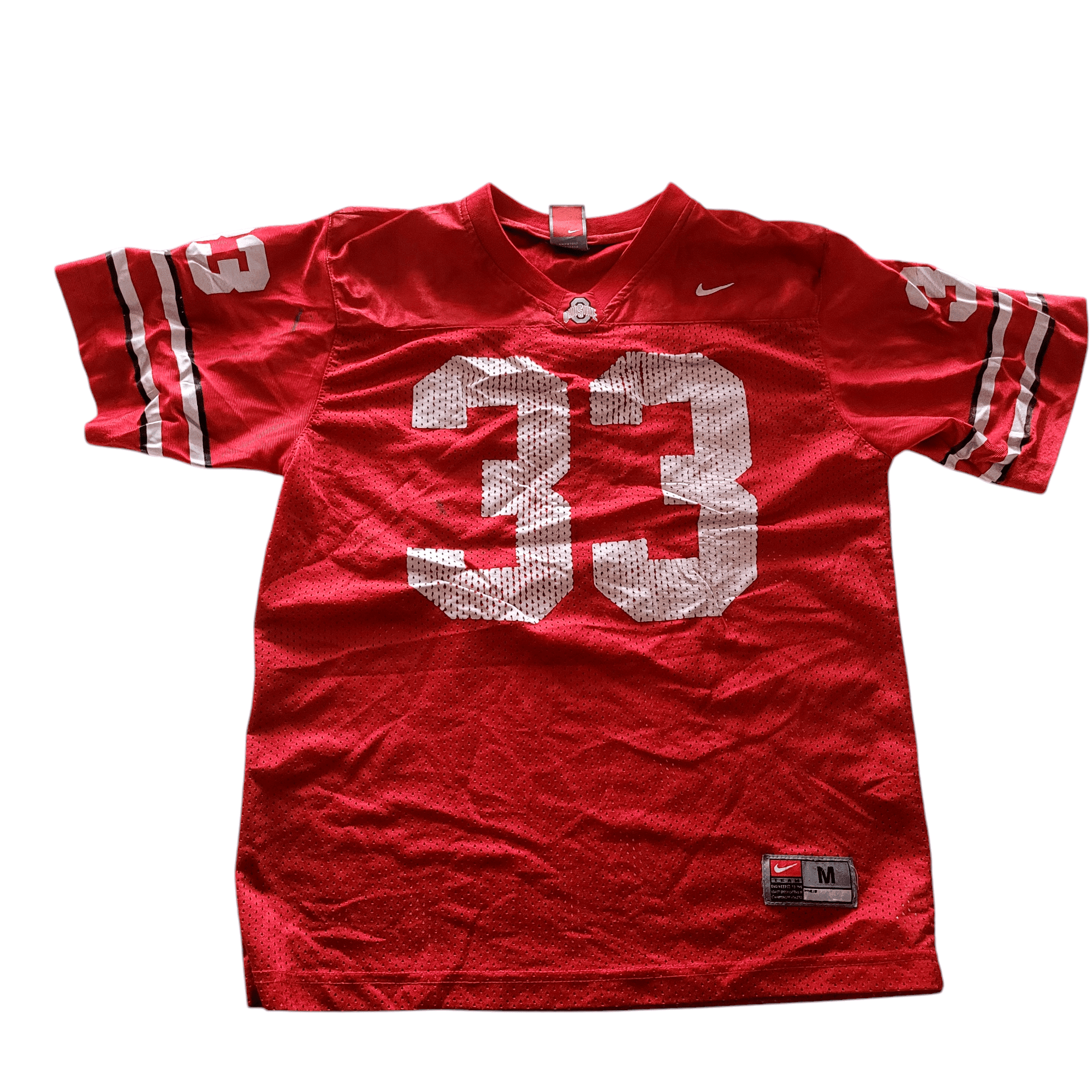 Ohio State Buckeyes Jersey 33 Nike Team Red Youth Medium - High - Quality Polyester Fabric - USASTARFASHION