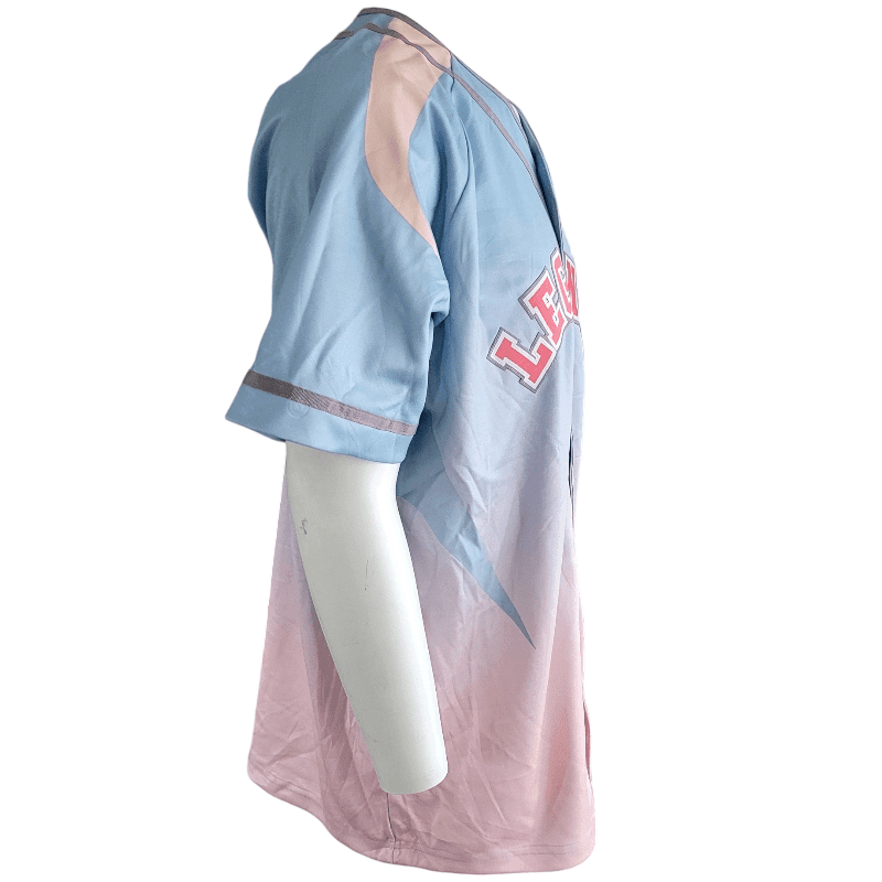Pink Dolphin Legends Athletic Jersey XL Light Blue & Pink Gradient - Grade A Good Vintage Sportswear - USASTARFASHION