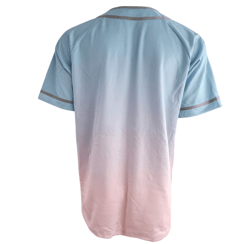 Pink Dolphin Legends Athletic Jersey XL Light Blue & Pink Gradient - Grade A Good Vintage Sportswear - USASTARFASHION