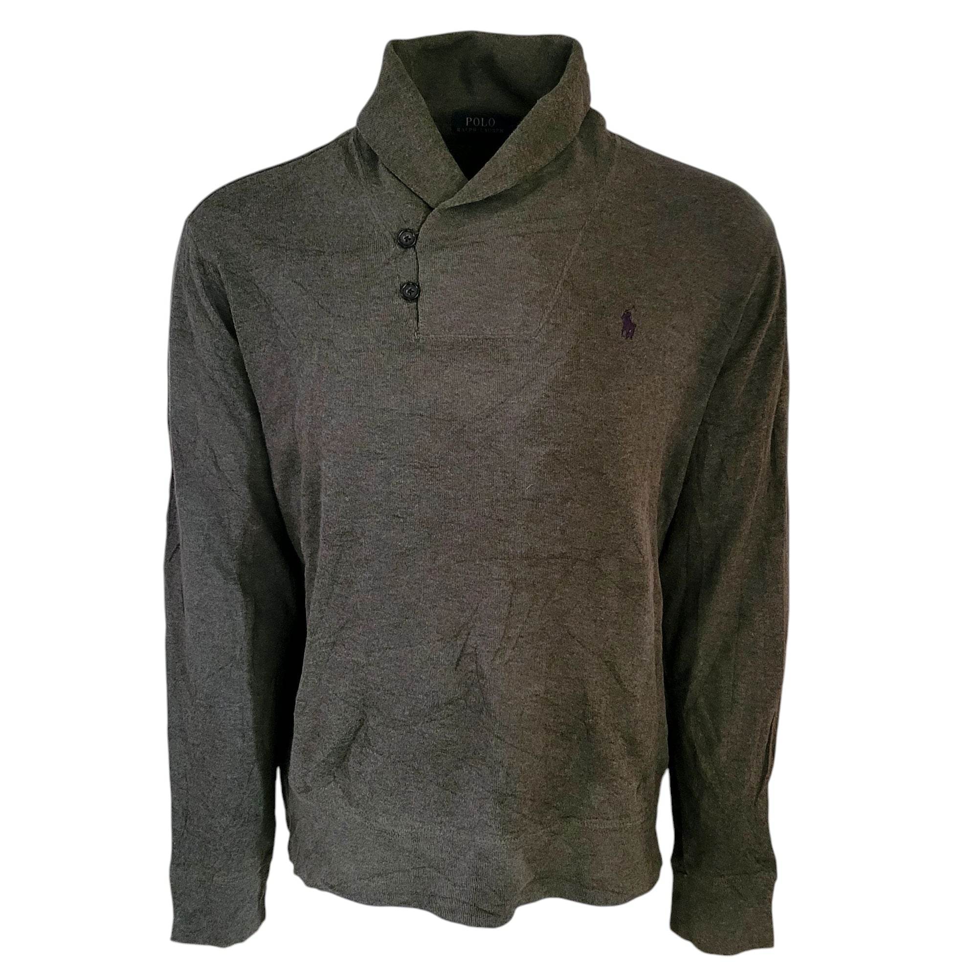 Polo Ralph Lauren Estate Rib Shawl Pullover – Olive, Size L - USASTARFASHION