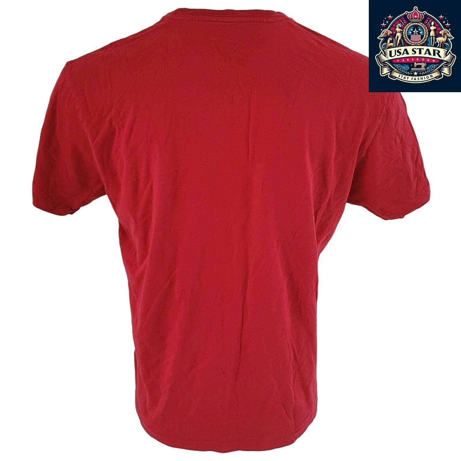 Polo Ralph Lauren Red T-Shirt, 100% Cotton, Unisex Regular Fit, Size M, Classic Crew Neck - USASTARFASHION