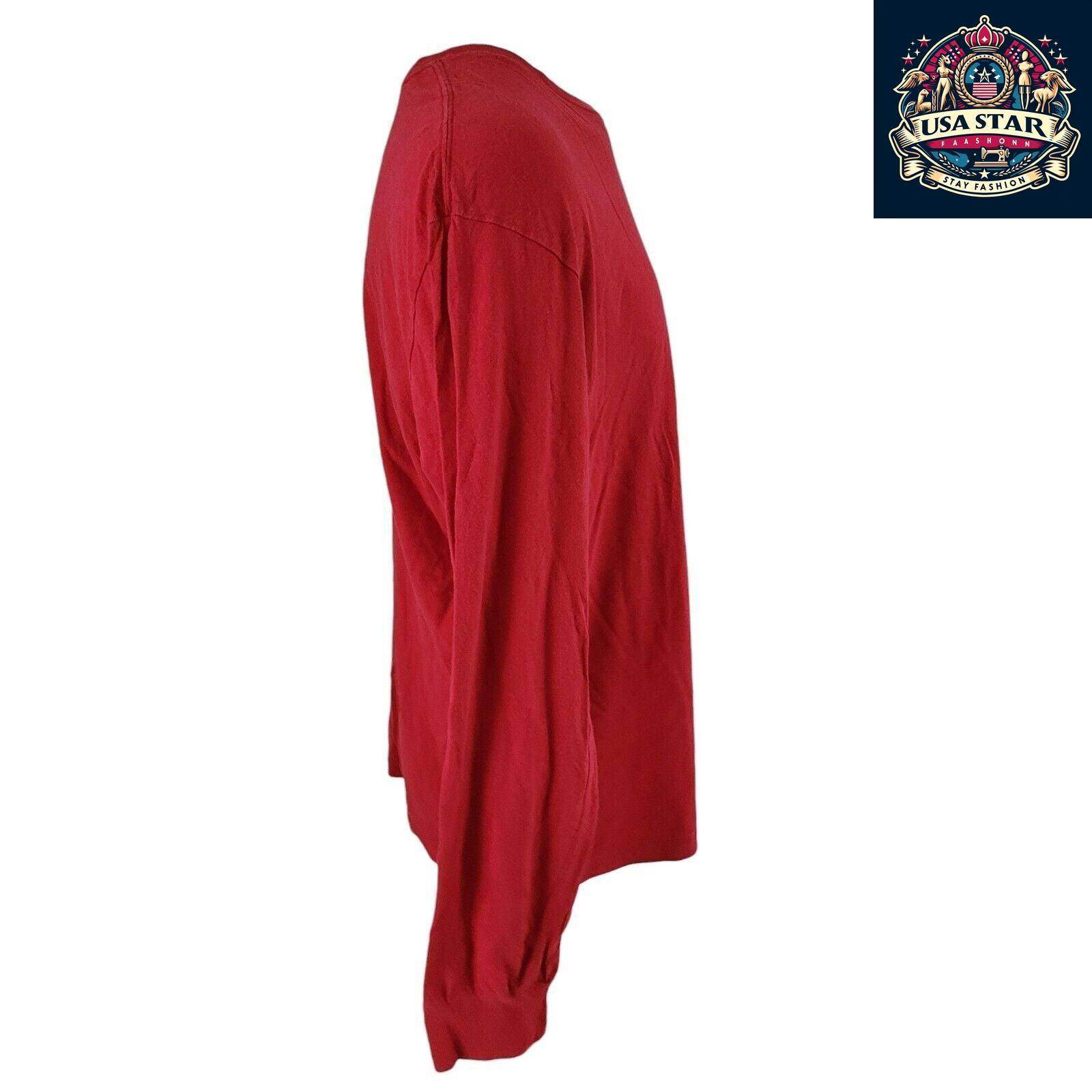 Polo Ralph Lauren Sweatshirt XL - Vintage Red Cotton Pullover, Soft & Breathable Classic Style - USASTARFASHION