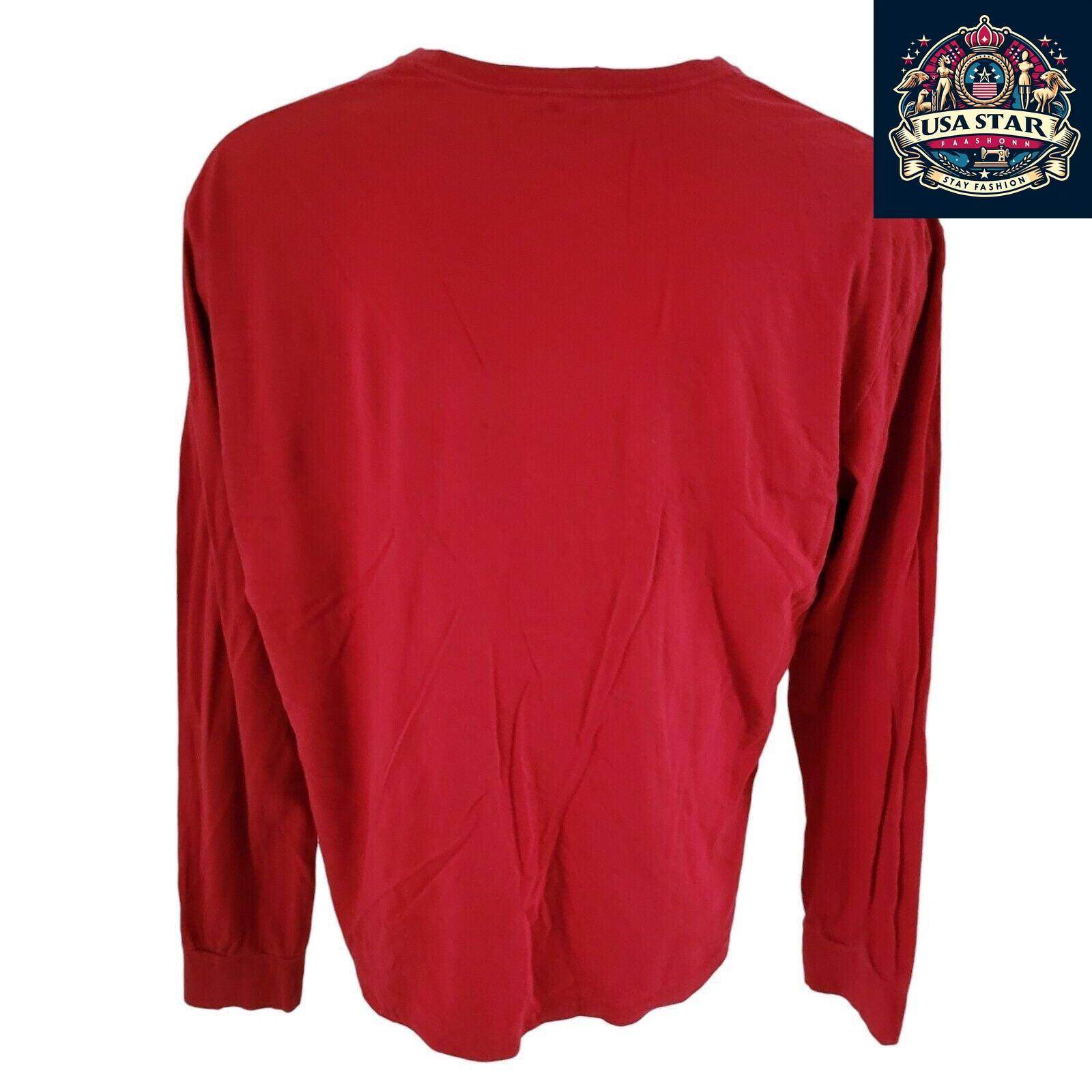 Polo Ralph Lauren Sweatshirt XL - Vintage Red Cotton Pullover, Soft & Breathable Classic Style - USASTARFASHION