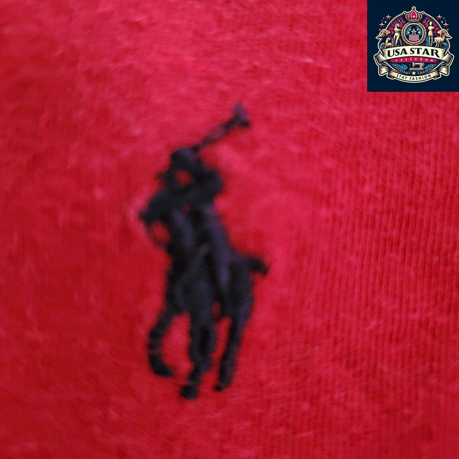Polo Ralph Lauren Sweatshirt XL - Vintage Red Cotton Pullover, Soft & Breathable Classic Style - USASTARFASHION
