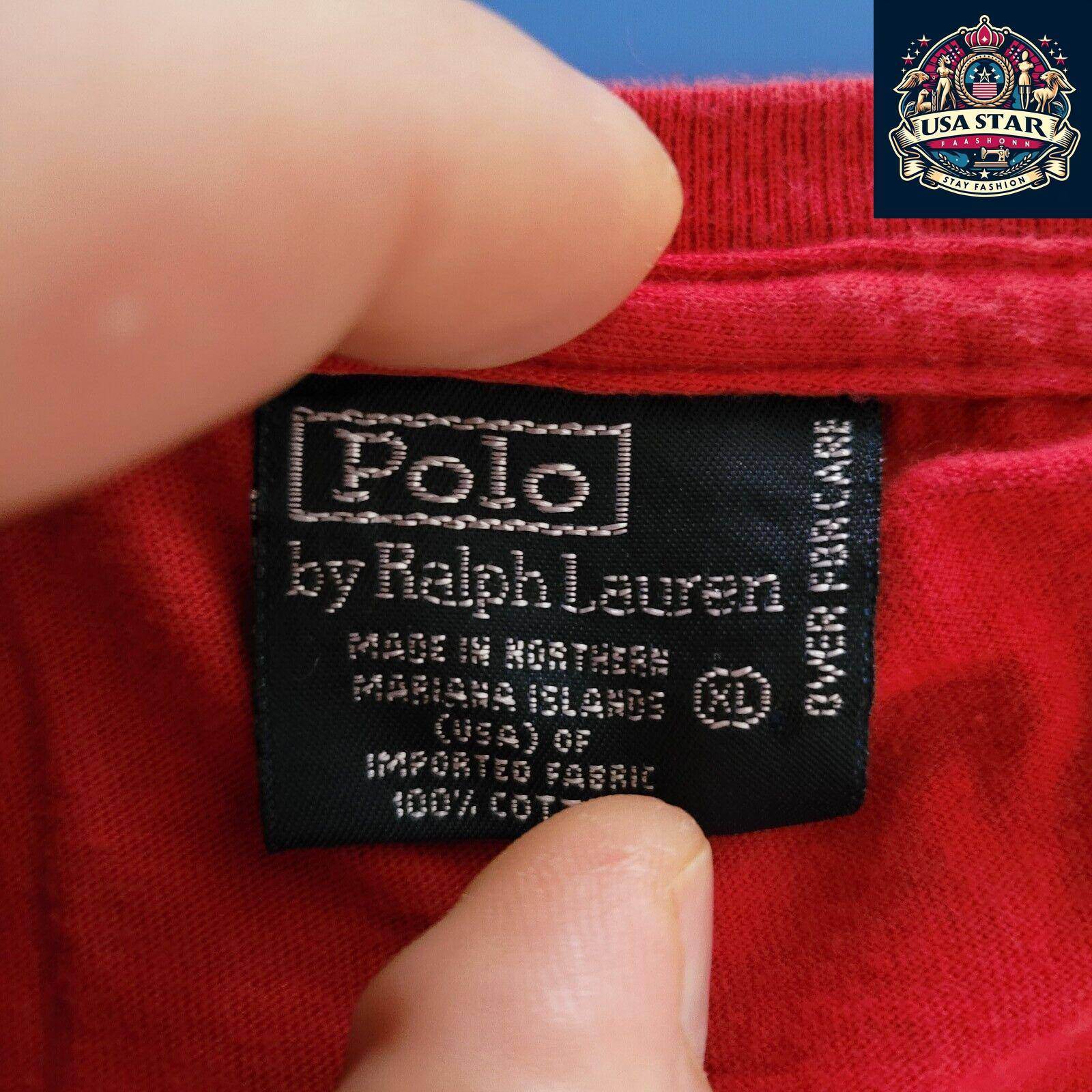 Polo Ralph Lauren Sweatshirt XL - Vintage Red Cotton Pullover, Soft & Breathable Classic Style - USASTARFASHION