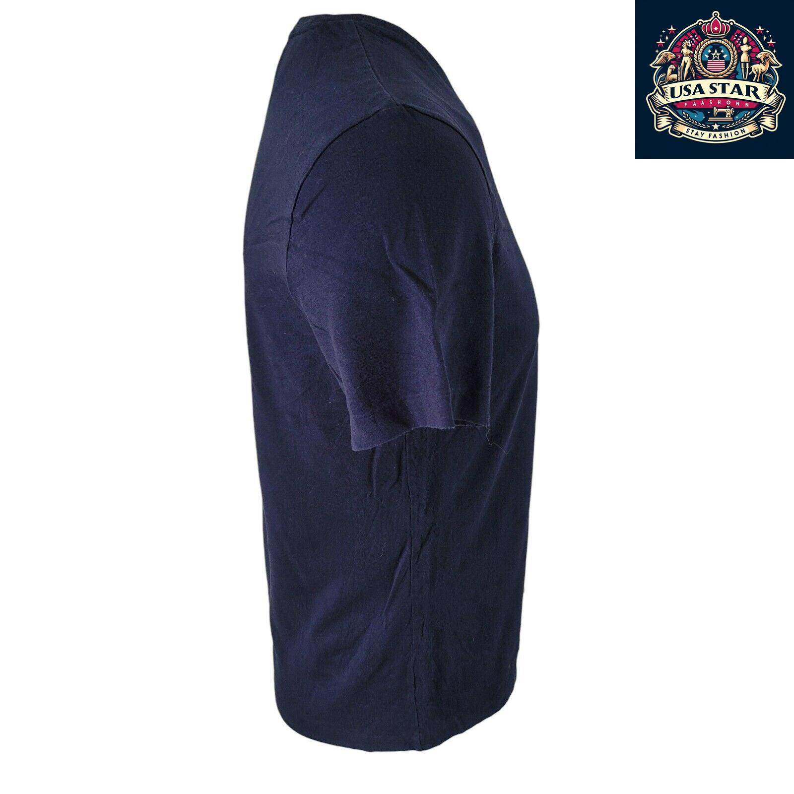 Polo Ralph Lauren V Neck T Shirt Navy Blue, Breathable Cotton, Timeless Style, Size Small - USASTARFASHION