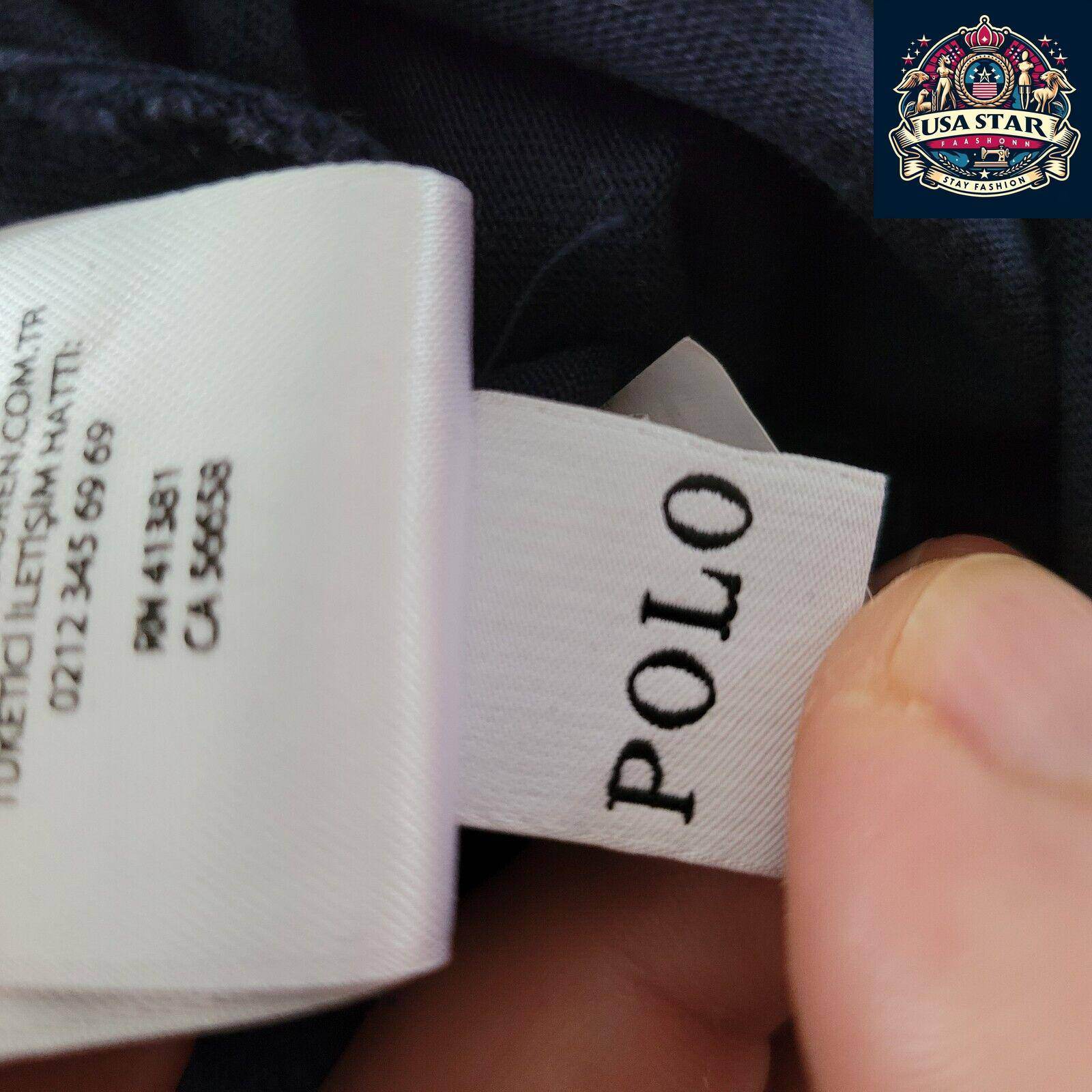 Polo Ralph Lauren V Neck T Shirt Navy Blue, Breathable Cotton, Timeless Style, Size Small - USASTARFASHION