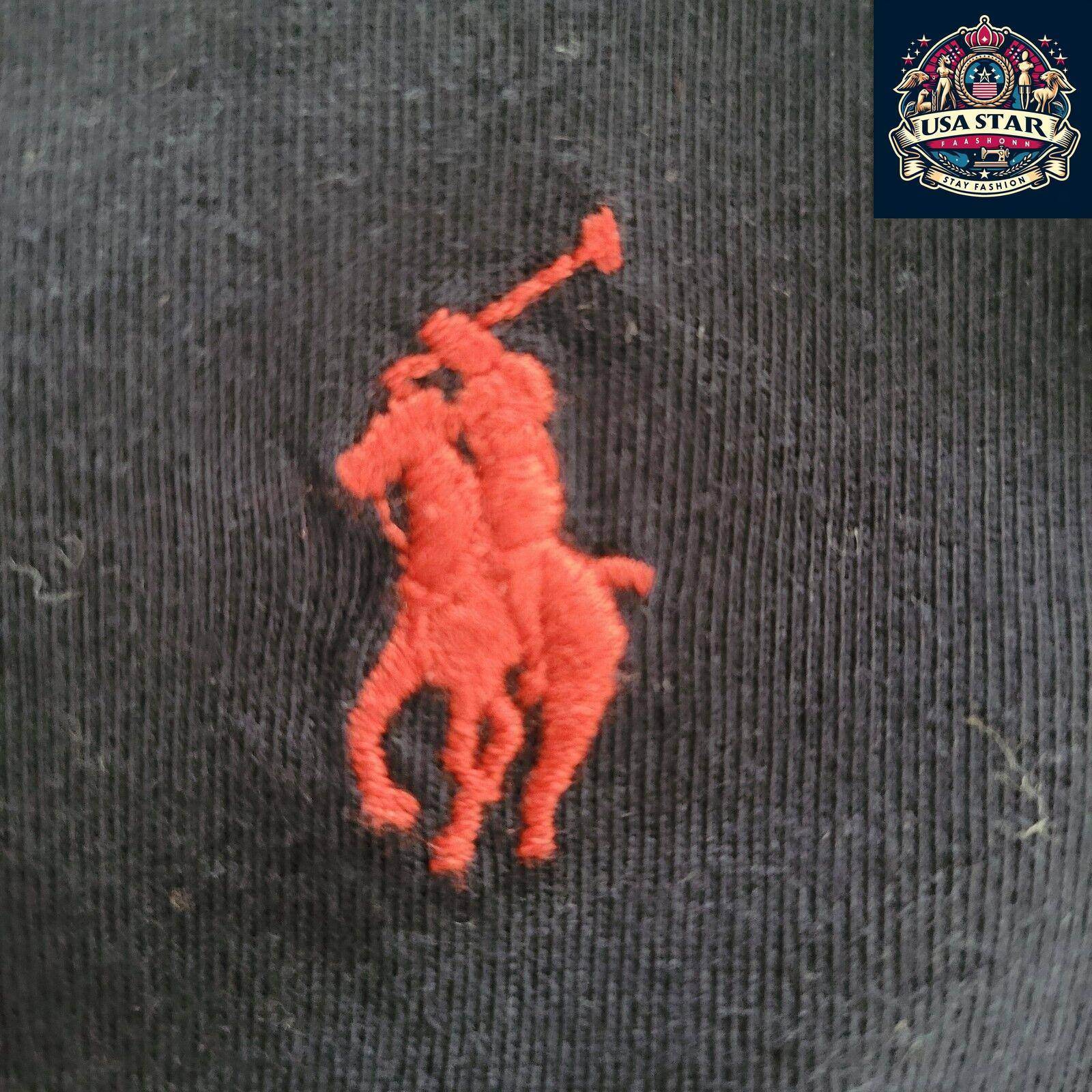 Polo Ralph Lauren V Neck T Shirt Navy Blue, Breathable Cotton, Timeless Style, Size Small - USASTARFASHION