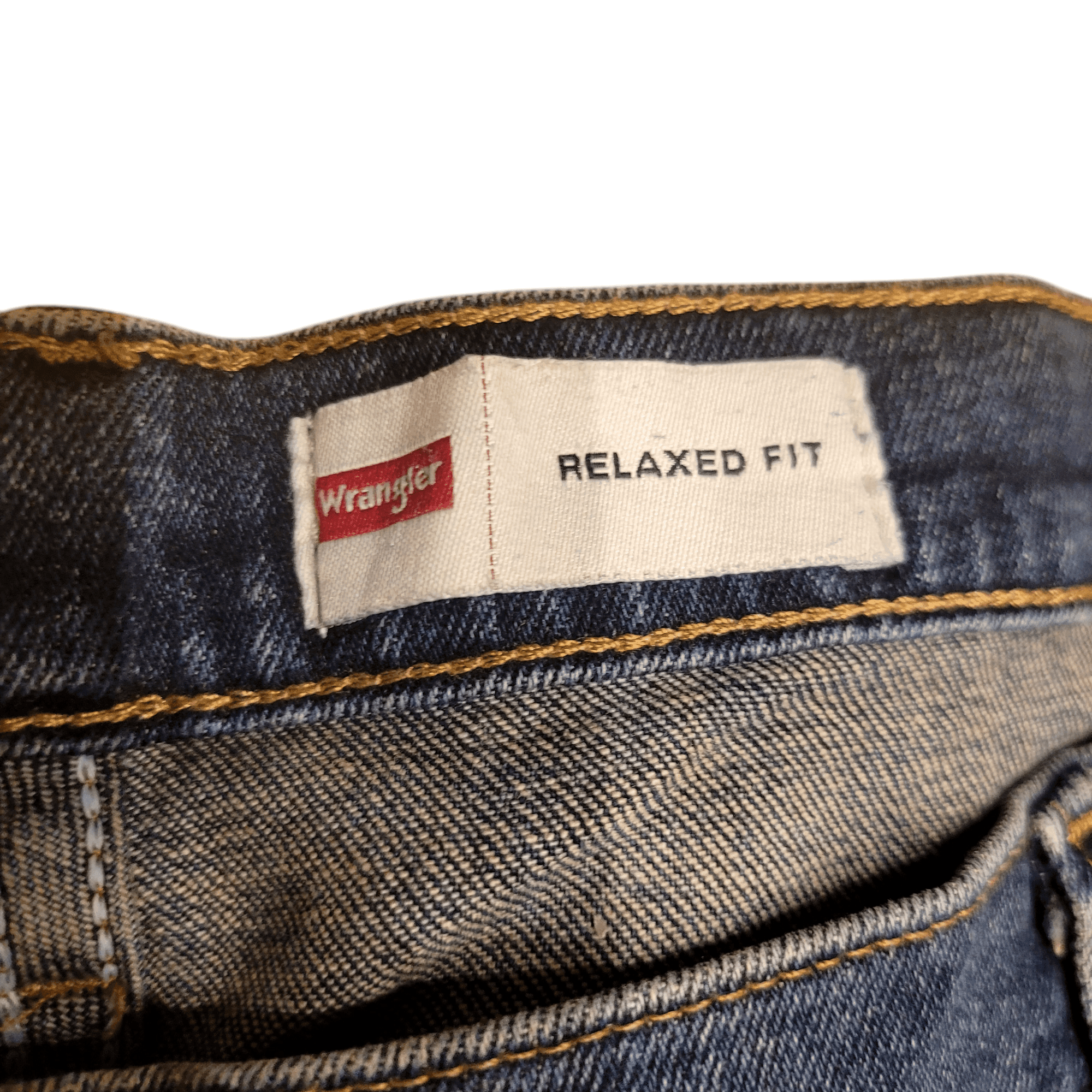 Pre - Owned Wrangler Jeans 42x32 Relaxed Fit - Dark Blue Denim, Comfortable and Stylish - USASTARFASHION