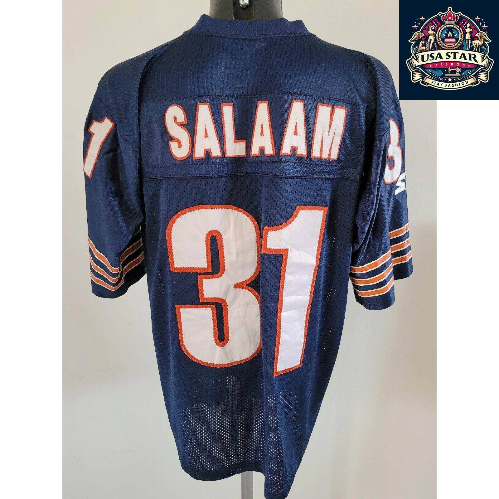 Rashaan Salaam Jersey 31 Chicago Bears NFL STARTER Vintage Style, Comfortable Fit, Size L - USASTARFASHION