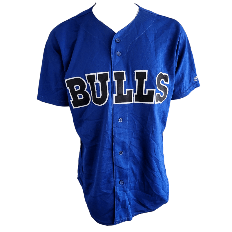 Rawlings Bulls Baseball Jersey XL - Vibrant Blue, 100% Polyester, Lightweight & Breathable Fit - USASTARFASHION
