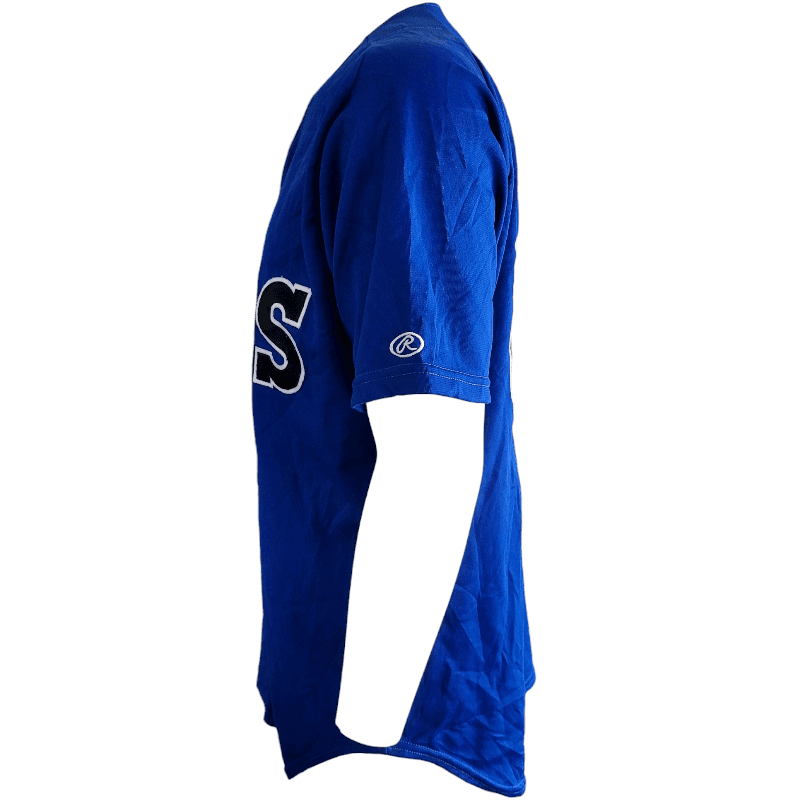 Rawlings Bulls Baseball Jersey XL - Vibrant Blue, 100% Polyester, Lightweight & Breathable Fit - USASTARFASHION