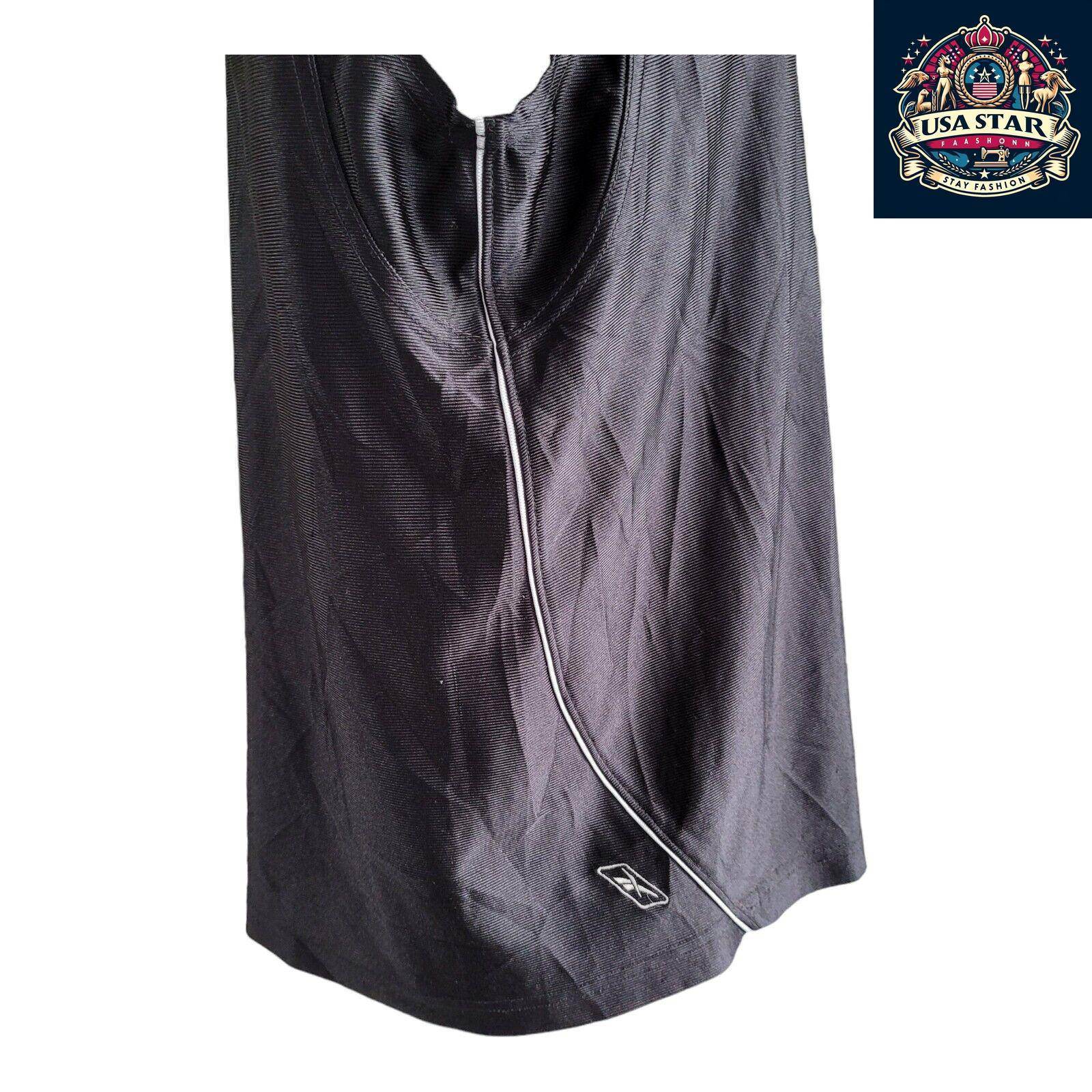 Reebok Basketball Vest T-Shirt Size M, Lightweight Moisture - Wicking Fabric, Sporty Black Design - USASTARFASHION