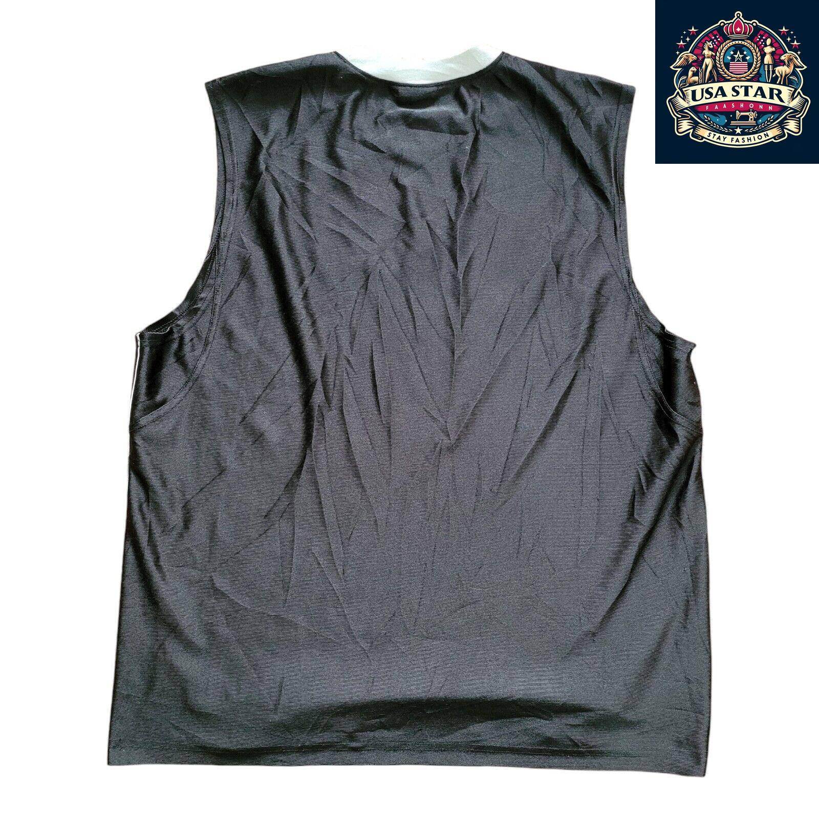 Reebok Basketball Vest T-Shirt Size M, Lightweight Moisture - Wicking Fabric, Sporty Black Design - USASTARFASHION