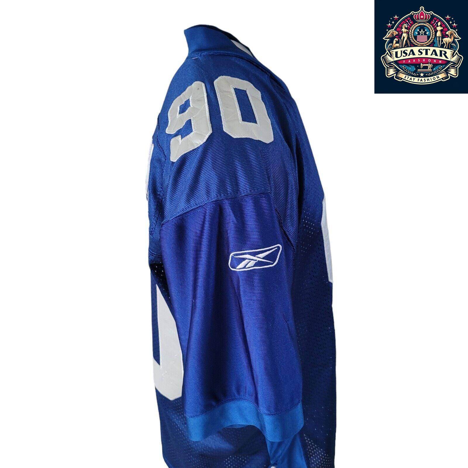 Reebok NFL Giants Jersey Jason Pierre - Paul Blue Size 50 with Moisture - Wicking Fabric - USASTARFASHION