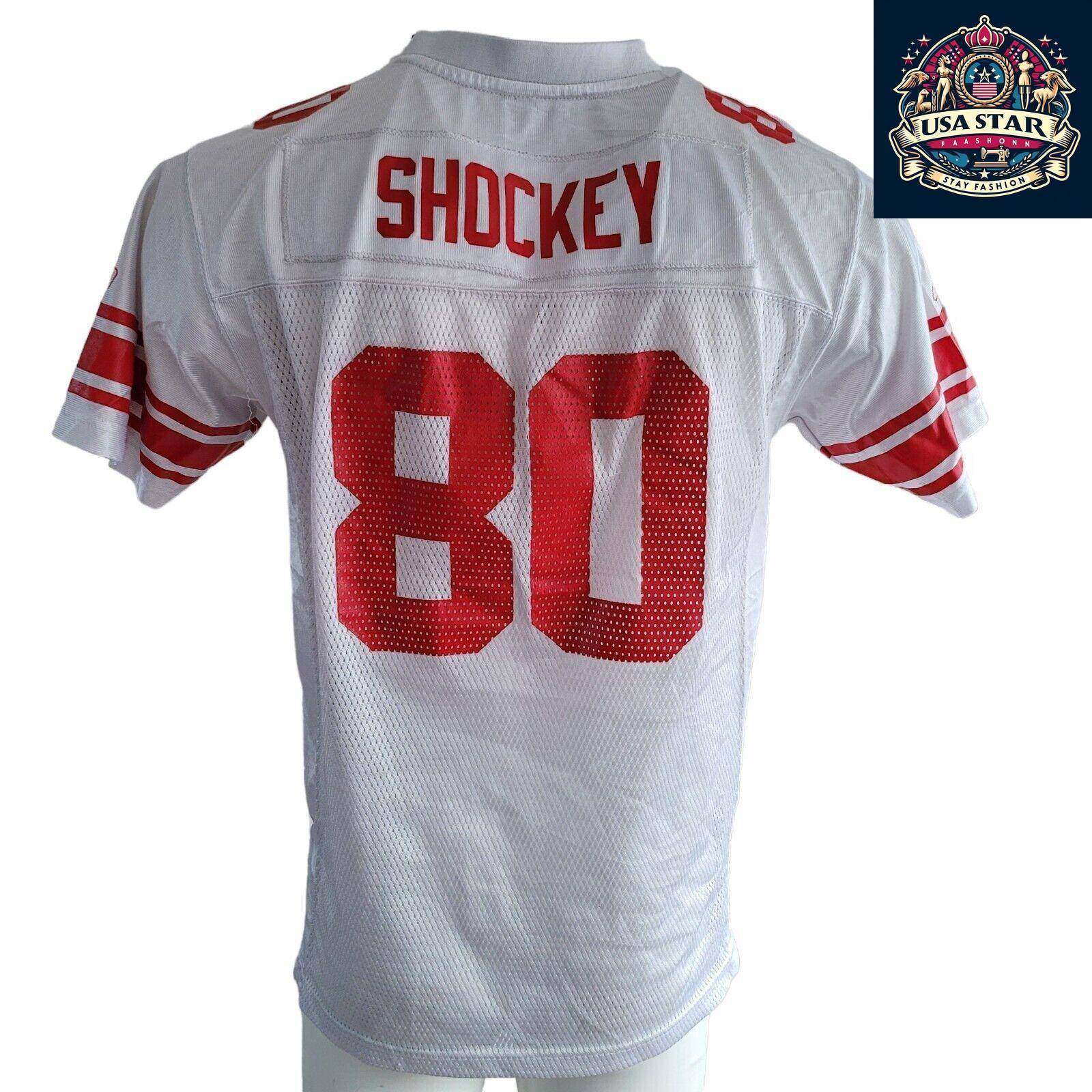 Reebok Youth XL New York Giants Jersey Jeremy Shockey 80 - Authentic NFL Football Apparel - USASTARFASHION
