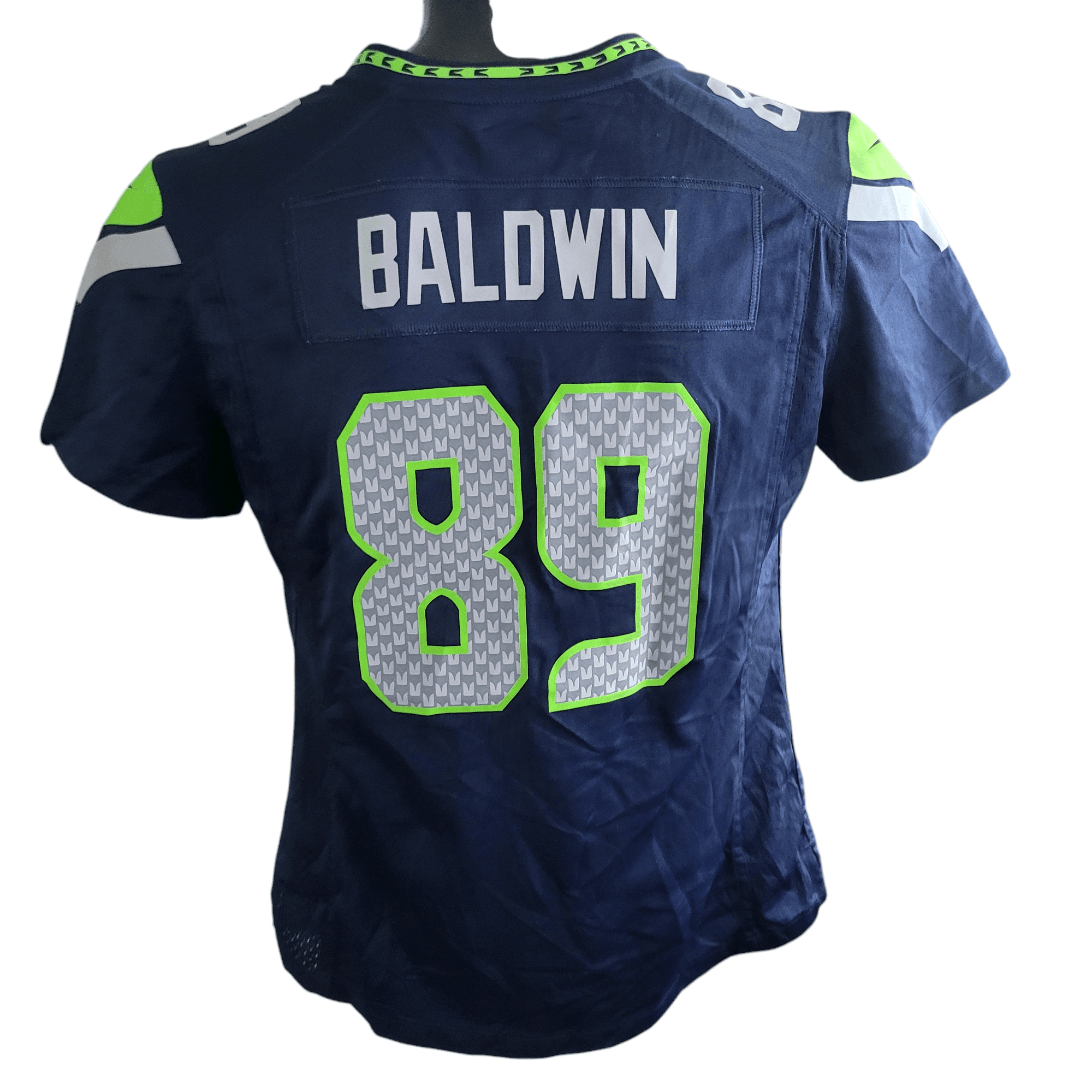 Seattle Seahawks Doug Baldwin Jersey 89 NFL On Field by Nike - Women's Medium, Navy Blue - USASTARFASHION