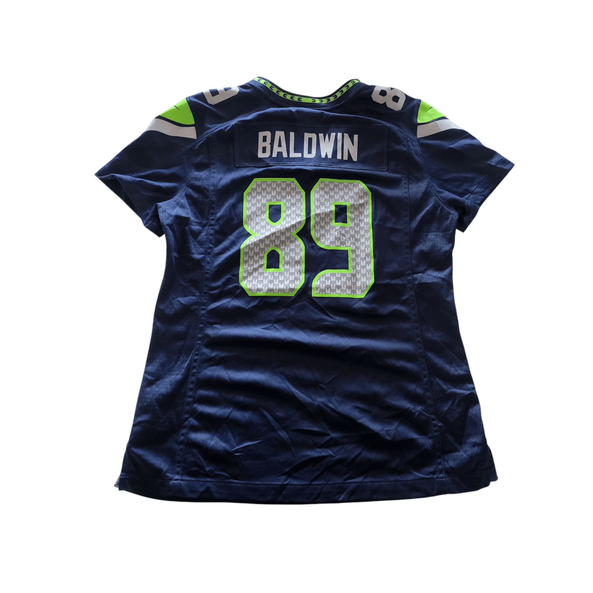Seattle Seahawks Doug Baldwin Jersey 89 NFL On Field by Nike - Women's Medium, Navy Blue - USASTARFASHION